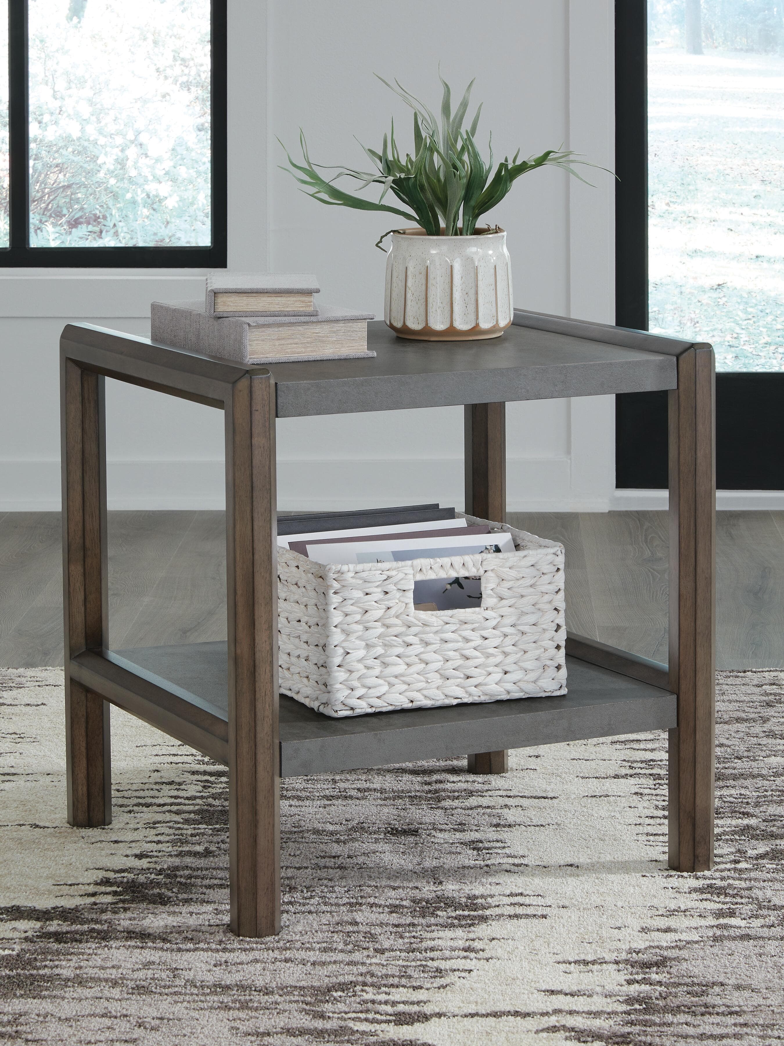 Kallenny End Table — Brown/Gray — view 2