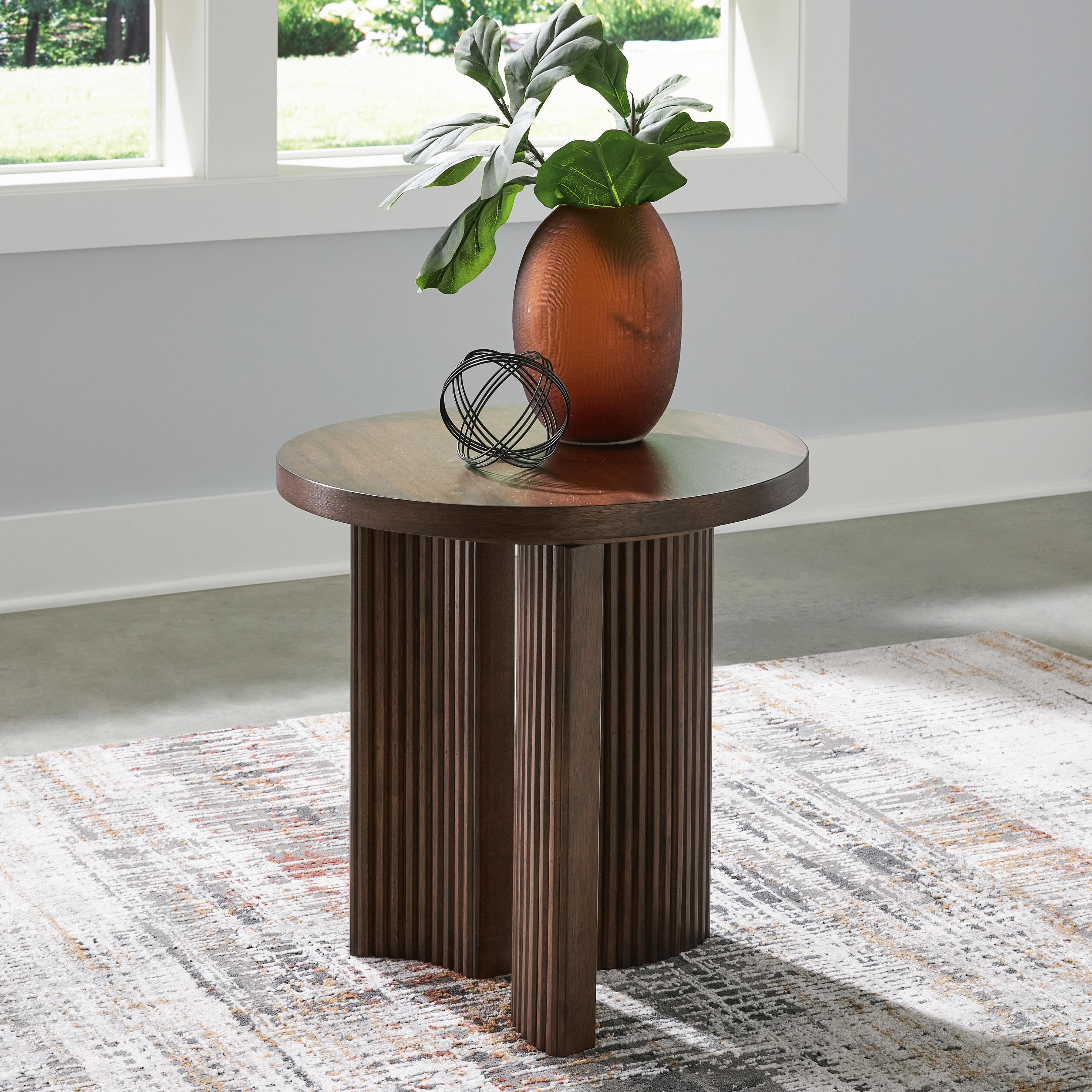 Korestone End Table — Brown/Beige — view 2