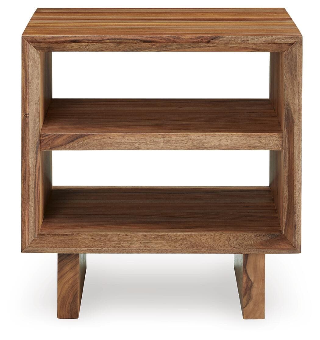 Dressonni End Table — Brown/Beige — view 3