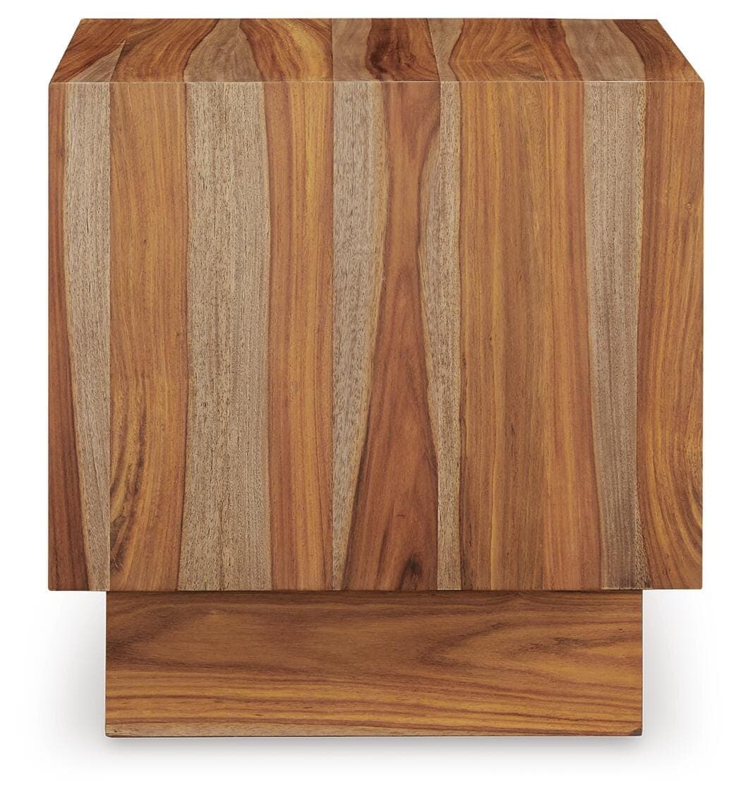 Dressonni End Table — Brown/Beige — view 4