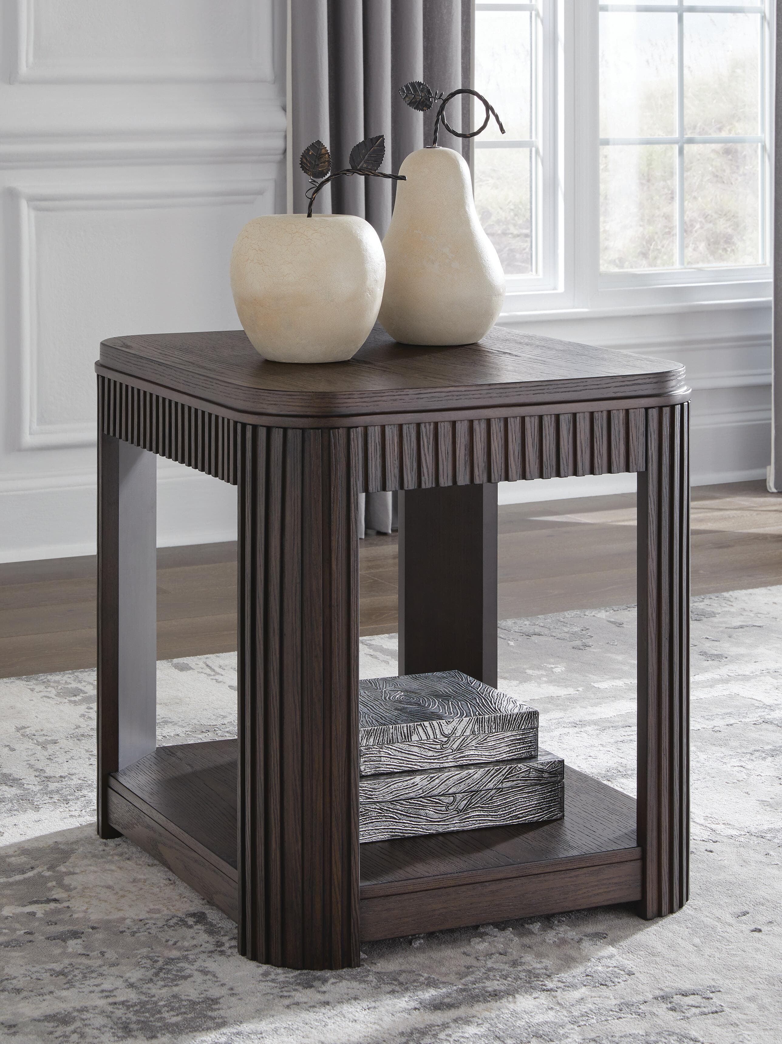 Carlibrie End Table — Brown/Beige — view 2