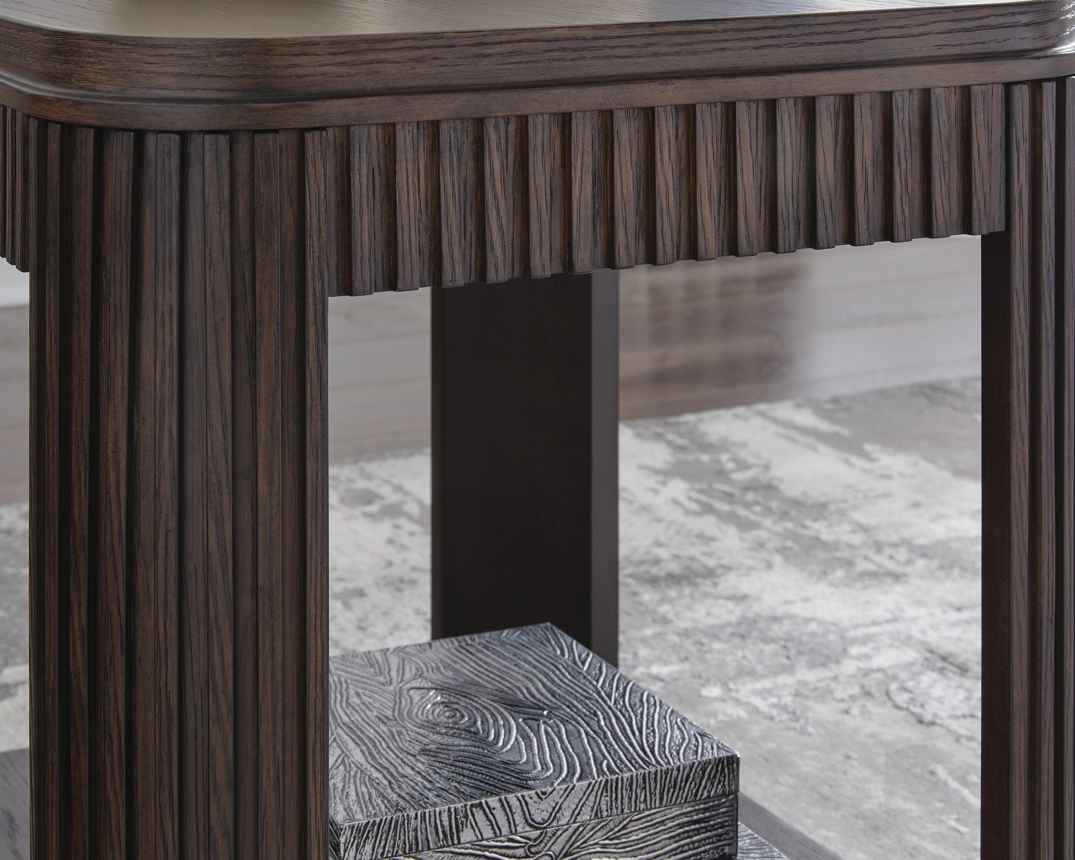 Carlibrie End Table — Brown/Beige — view 6