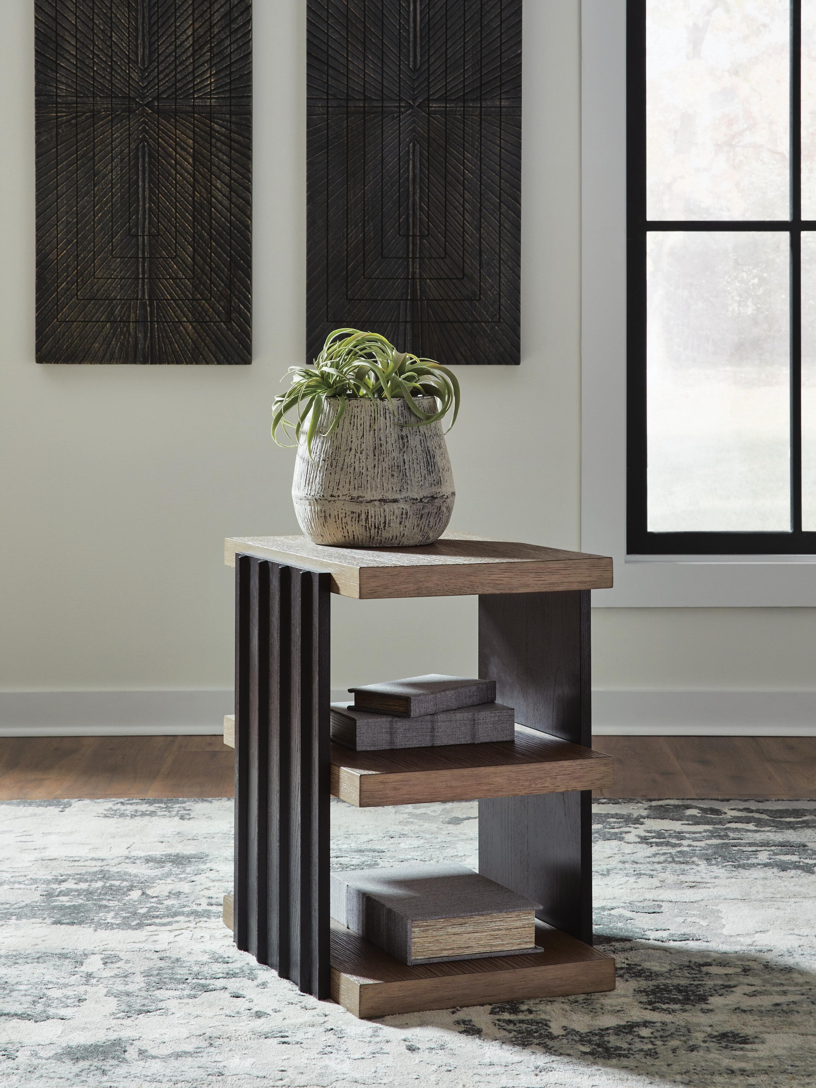Rylandyn End Table — Black/Gray & Brown/Beige — view 2