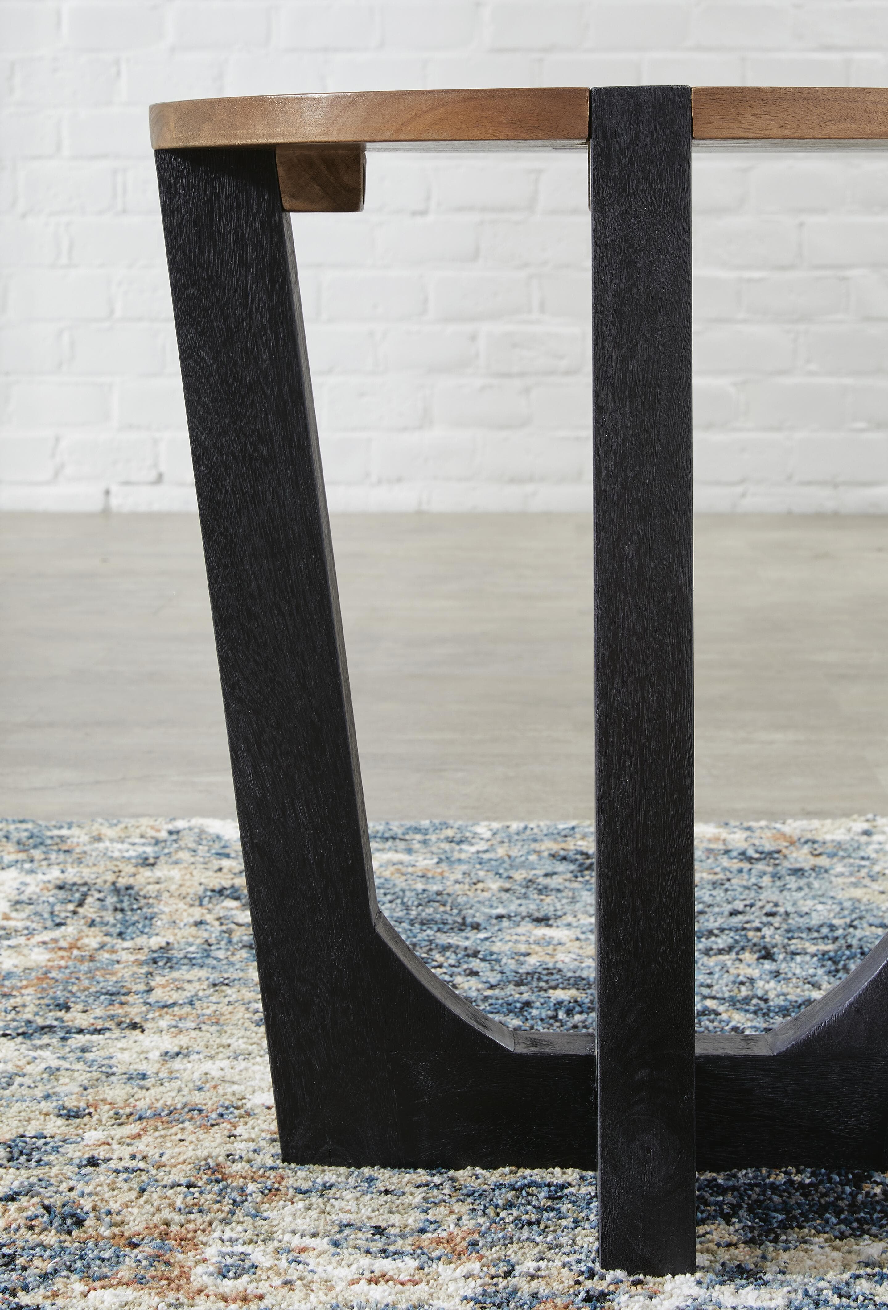 Hanneforth End Table — Black/Gray & Brown/Beige — view 5