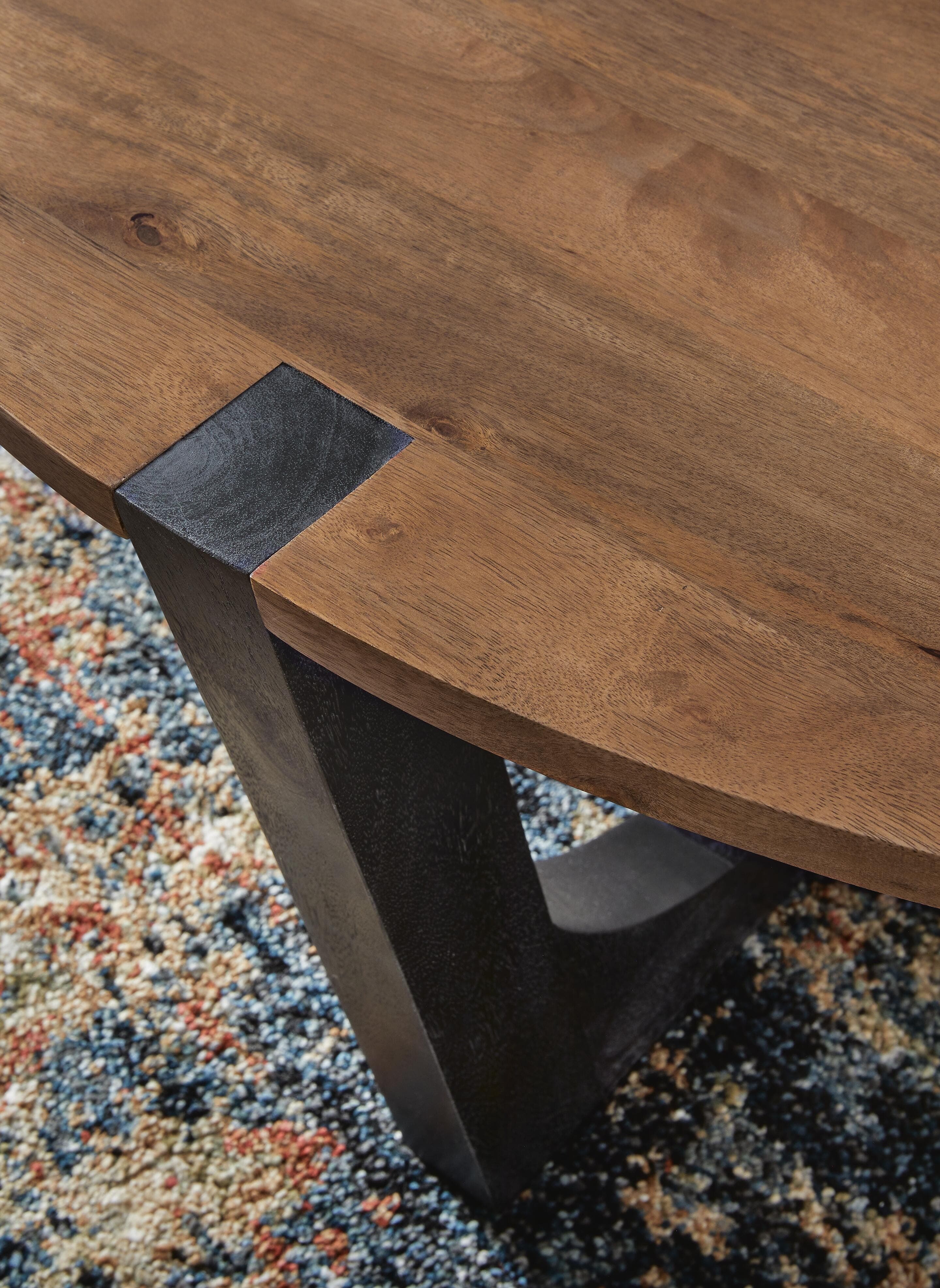 Hanneforth Coffee Table — Black/Gray & Brown/Beige — view 5