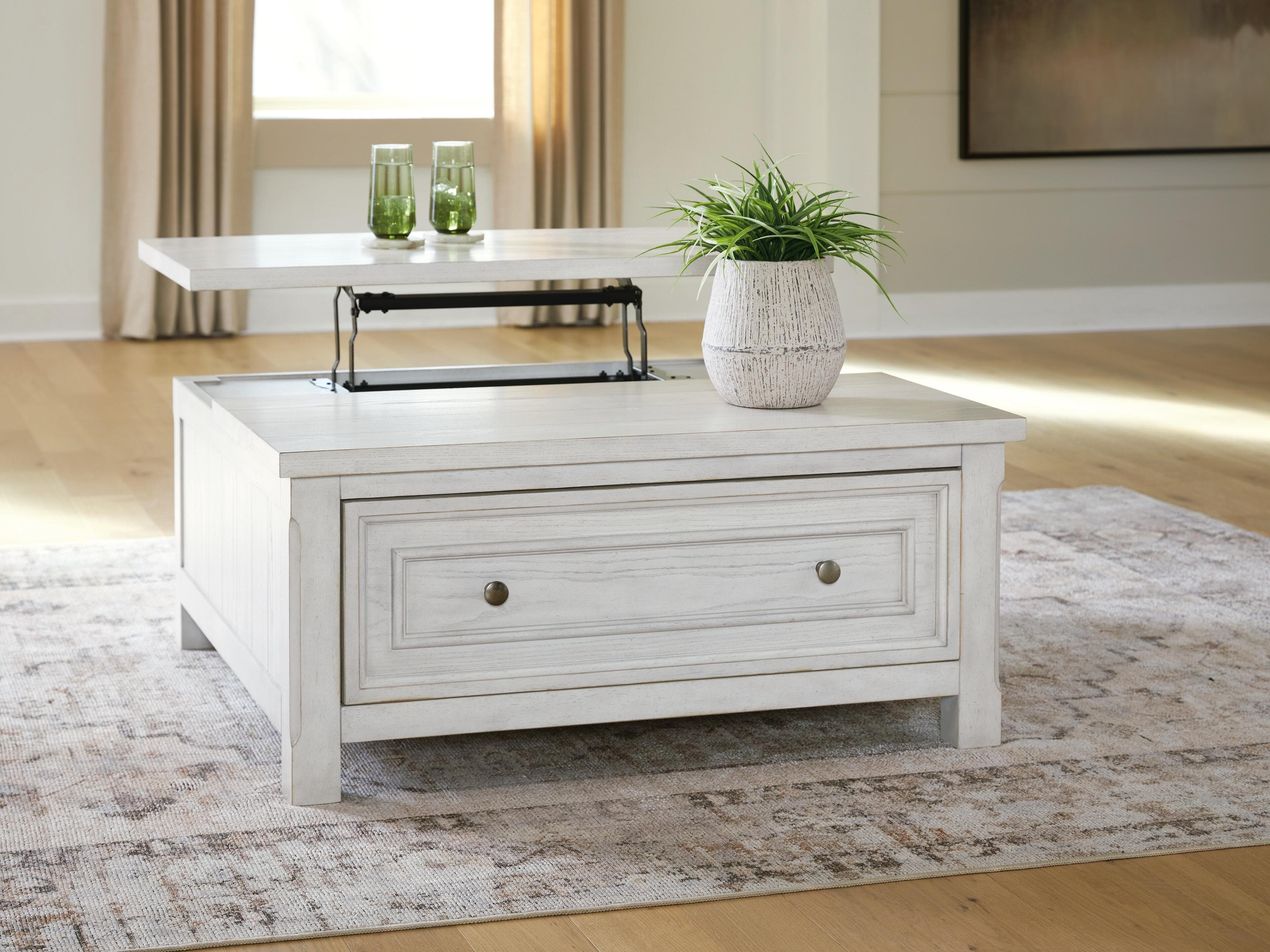 Robbinsdale Lift-Top Coffee Table — White — view 6