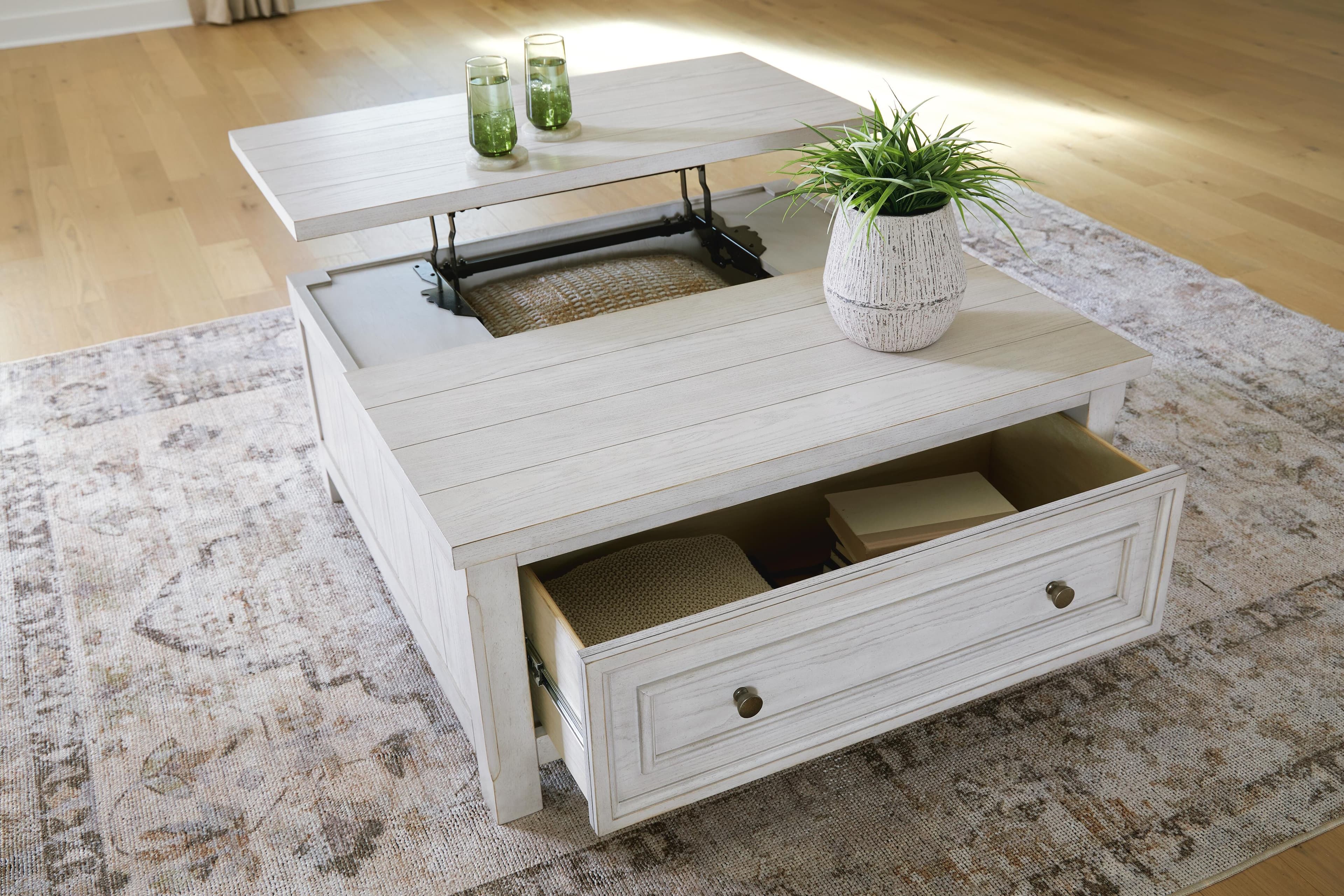 Robbinsdale Lift-Top Coffee Table — White — view 7
