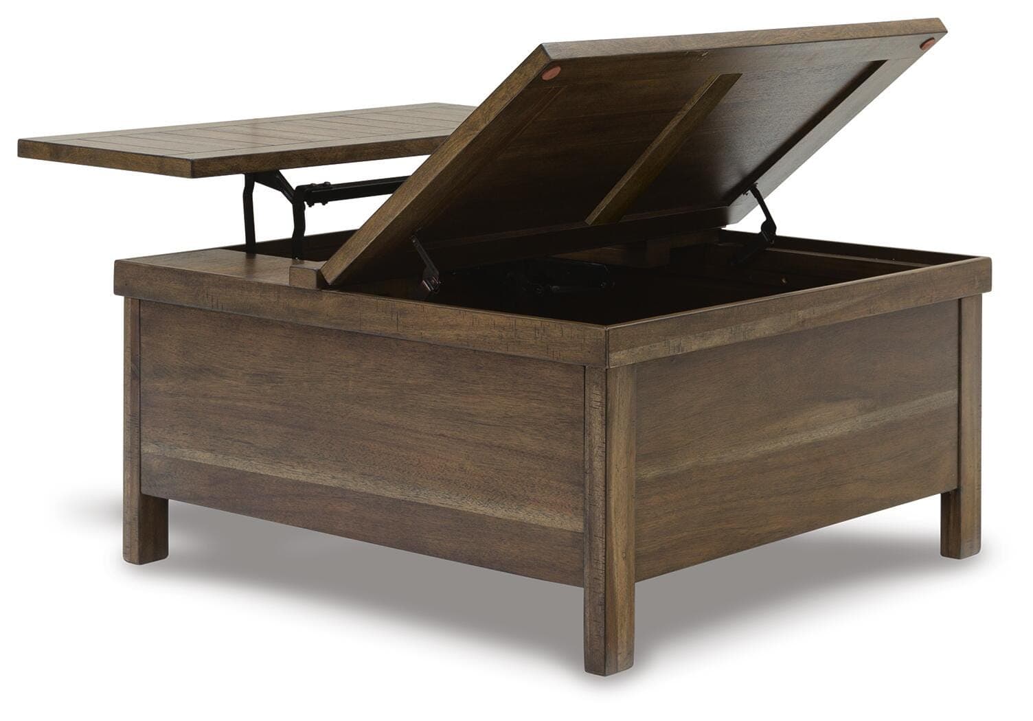 Moriville Lift-Top Coffee Table — Brown/Beige — view 3