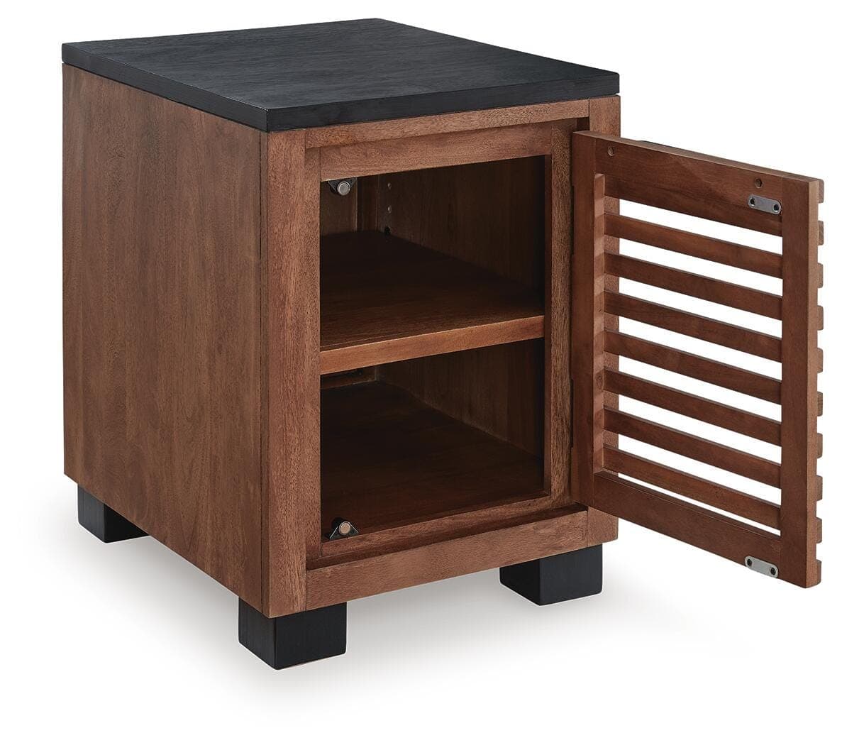 Kallari Chairside End Table — Black/Gray & Brown/Beige — view 3