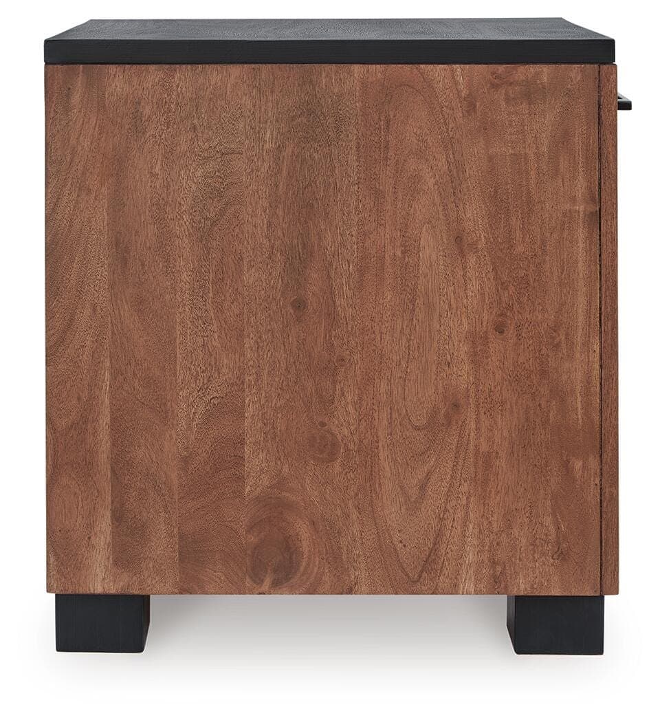 Kallari Chairside End Table — Black/Gray & Brown/Beige — view 5