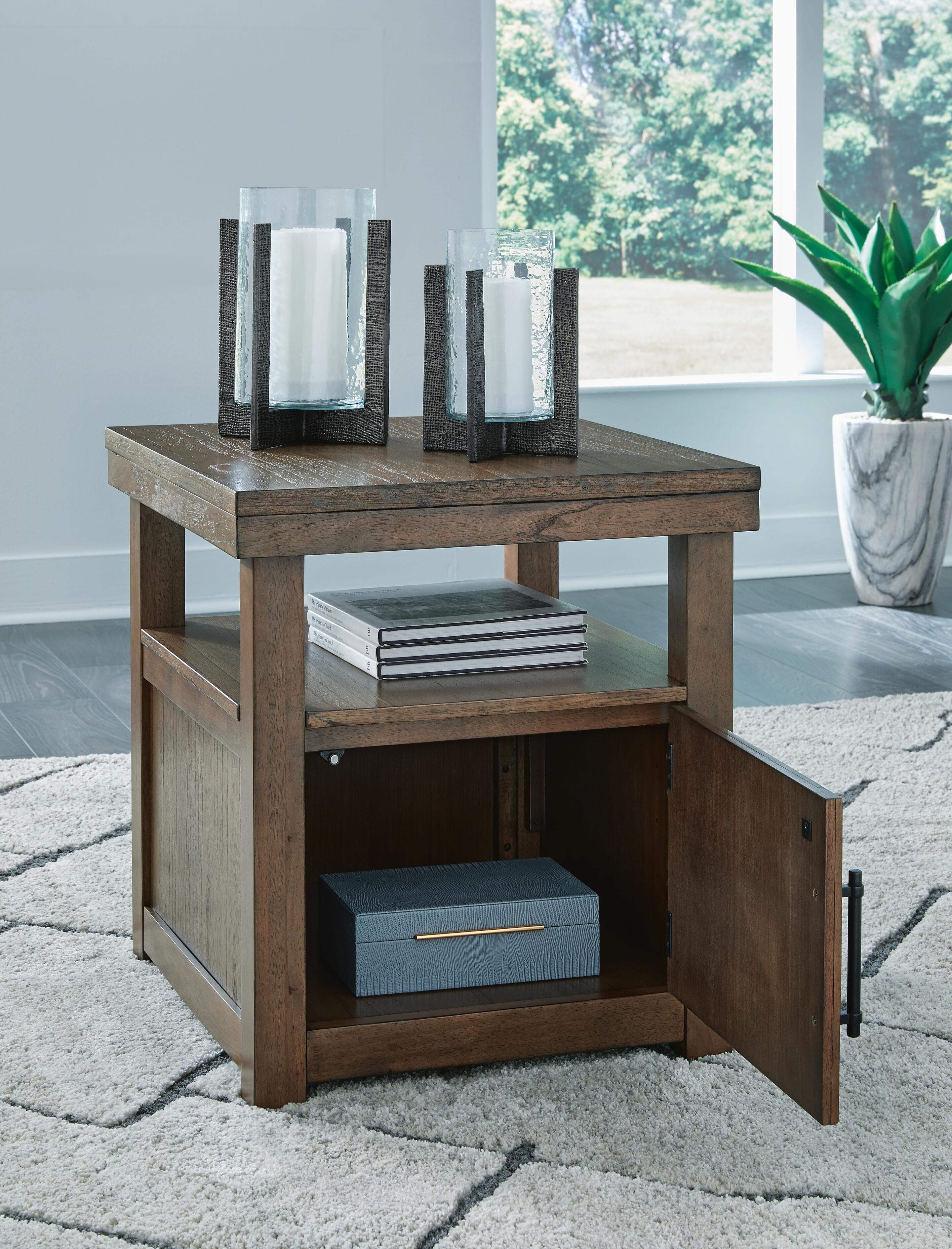 Boardernest End Table — Brown/Beige — view 6