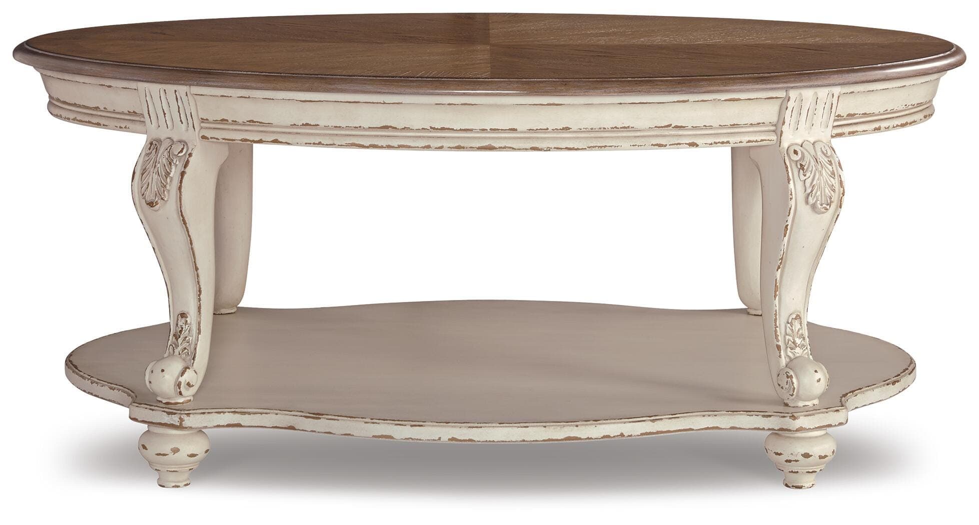 Realyn Coffee Table — White & Brown/Beige — view 5