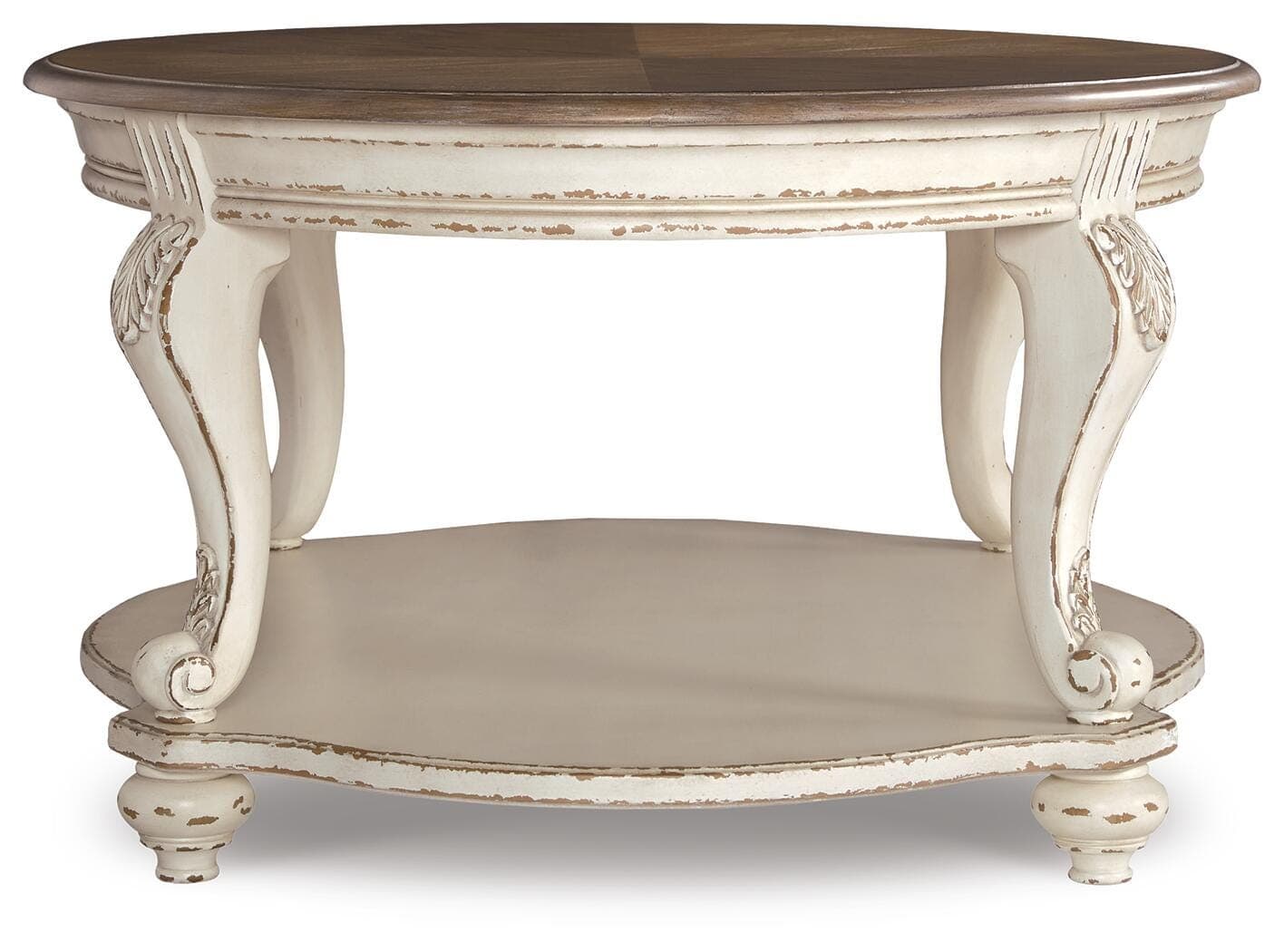 Realyn Coffee Table — White & Brown/Beige — view 3