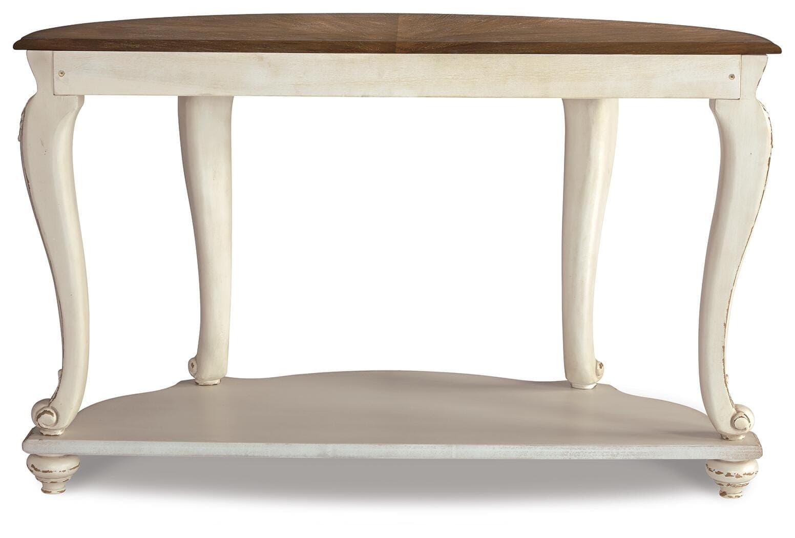Realyn Sofa Table — White & Brown/Beige — view 6