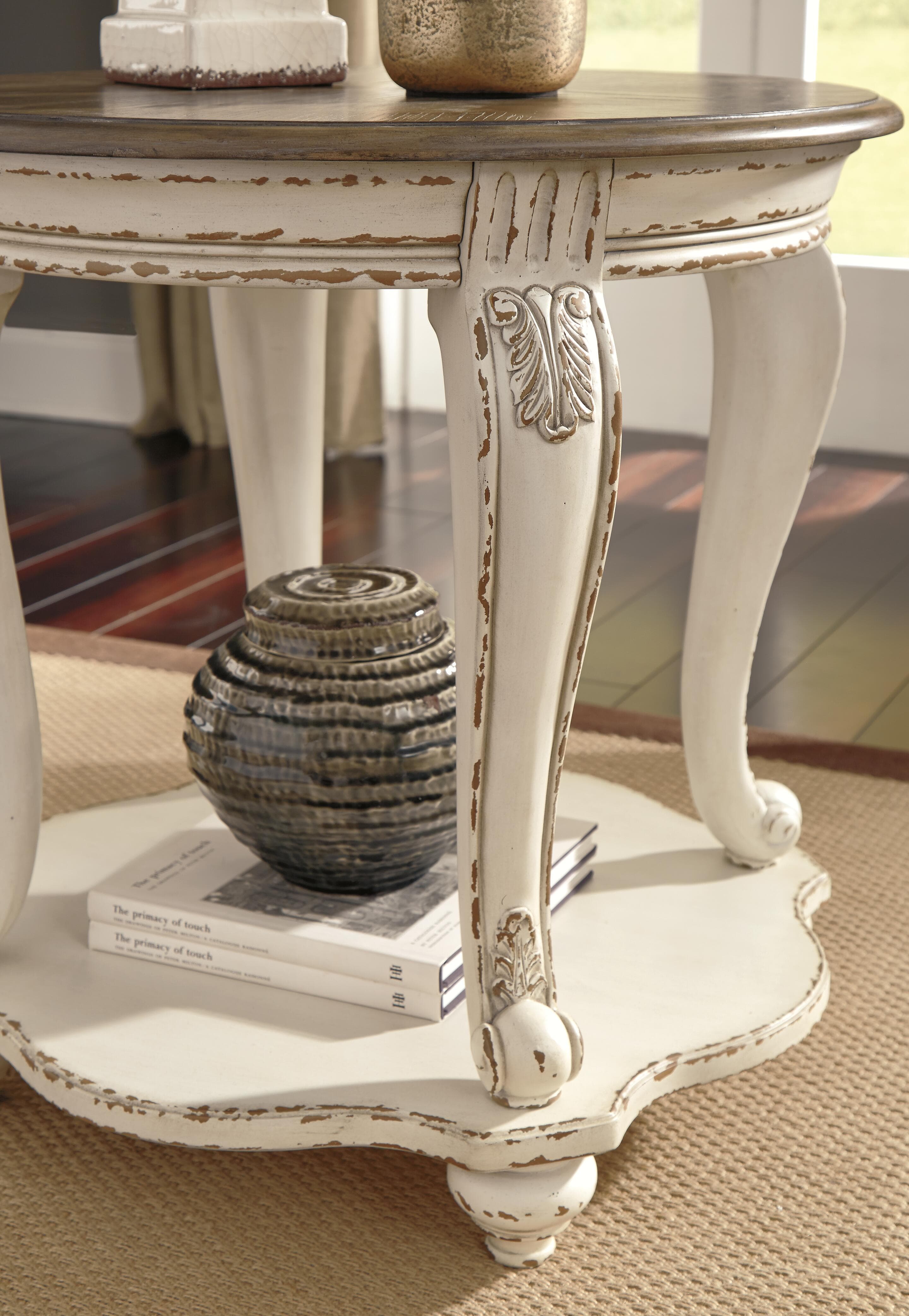 Realyn End Table — White & Brown/Beige — view 5