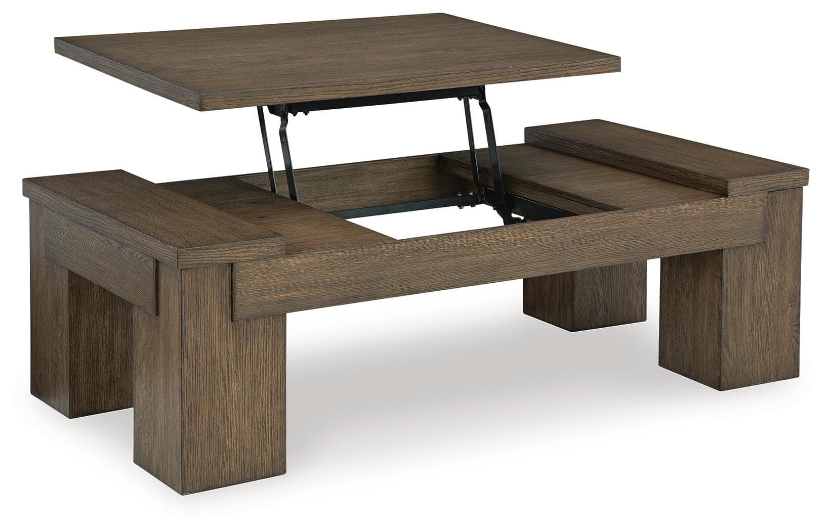 Rosswain Lift-Top Coffee Table — Brown/Beige — view 3
