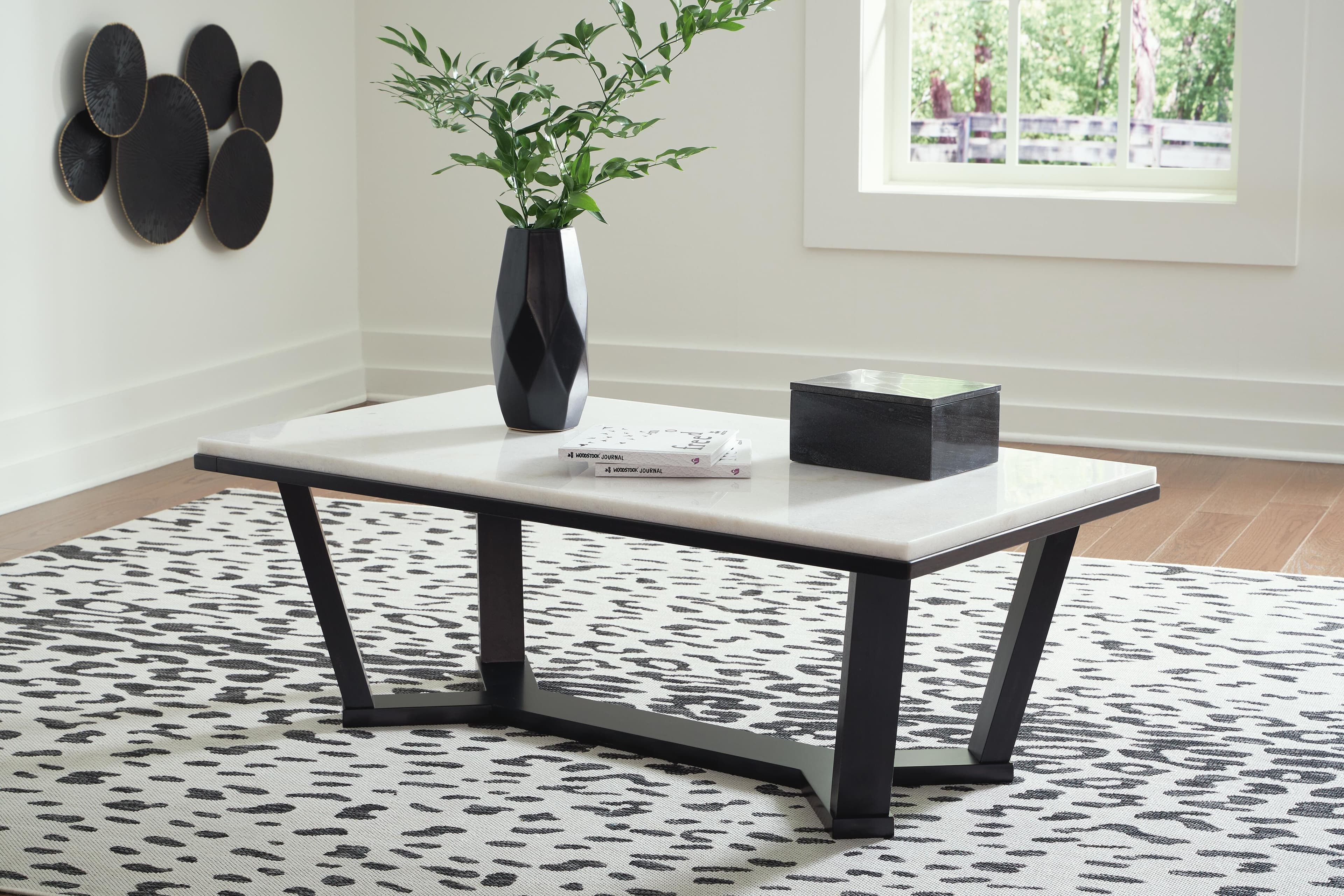Fostead Coffee Table — White & Brown/Beige — view 2