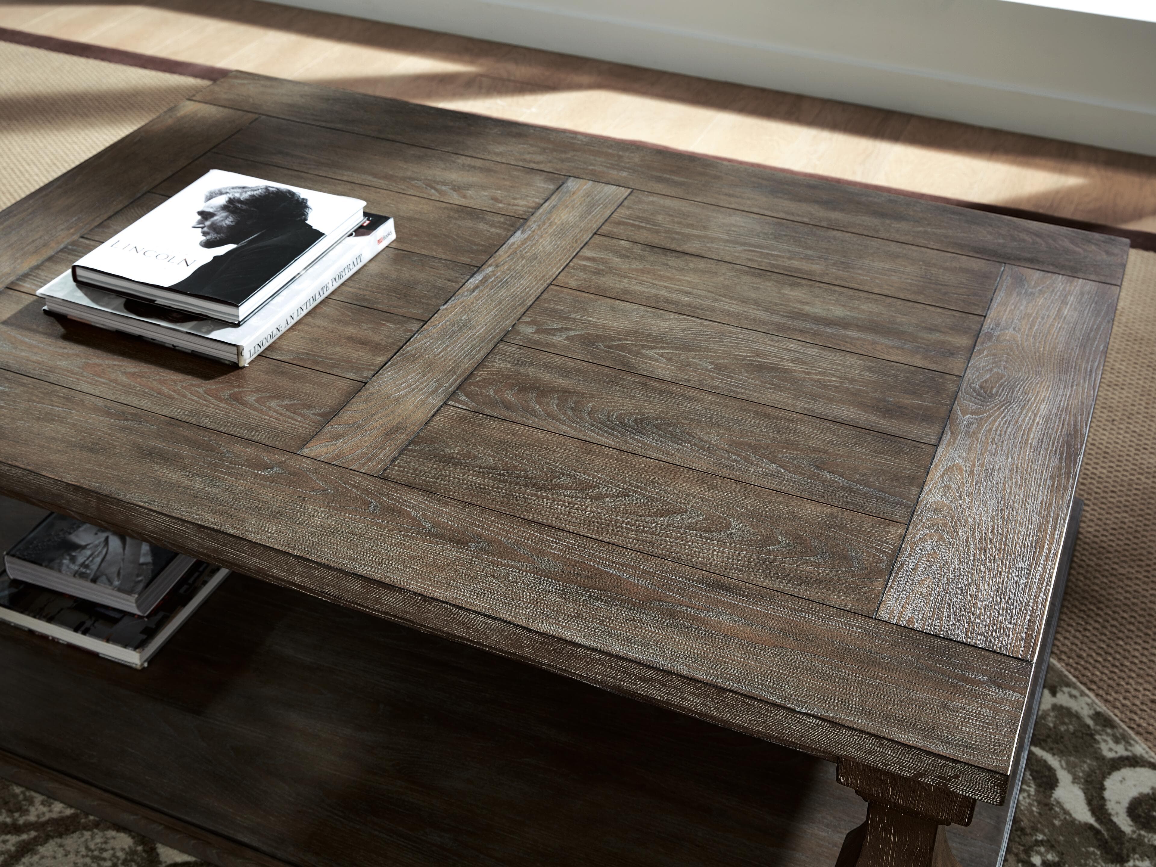 Johnelle Coffee Table — Brown/Beige — view 7