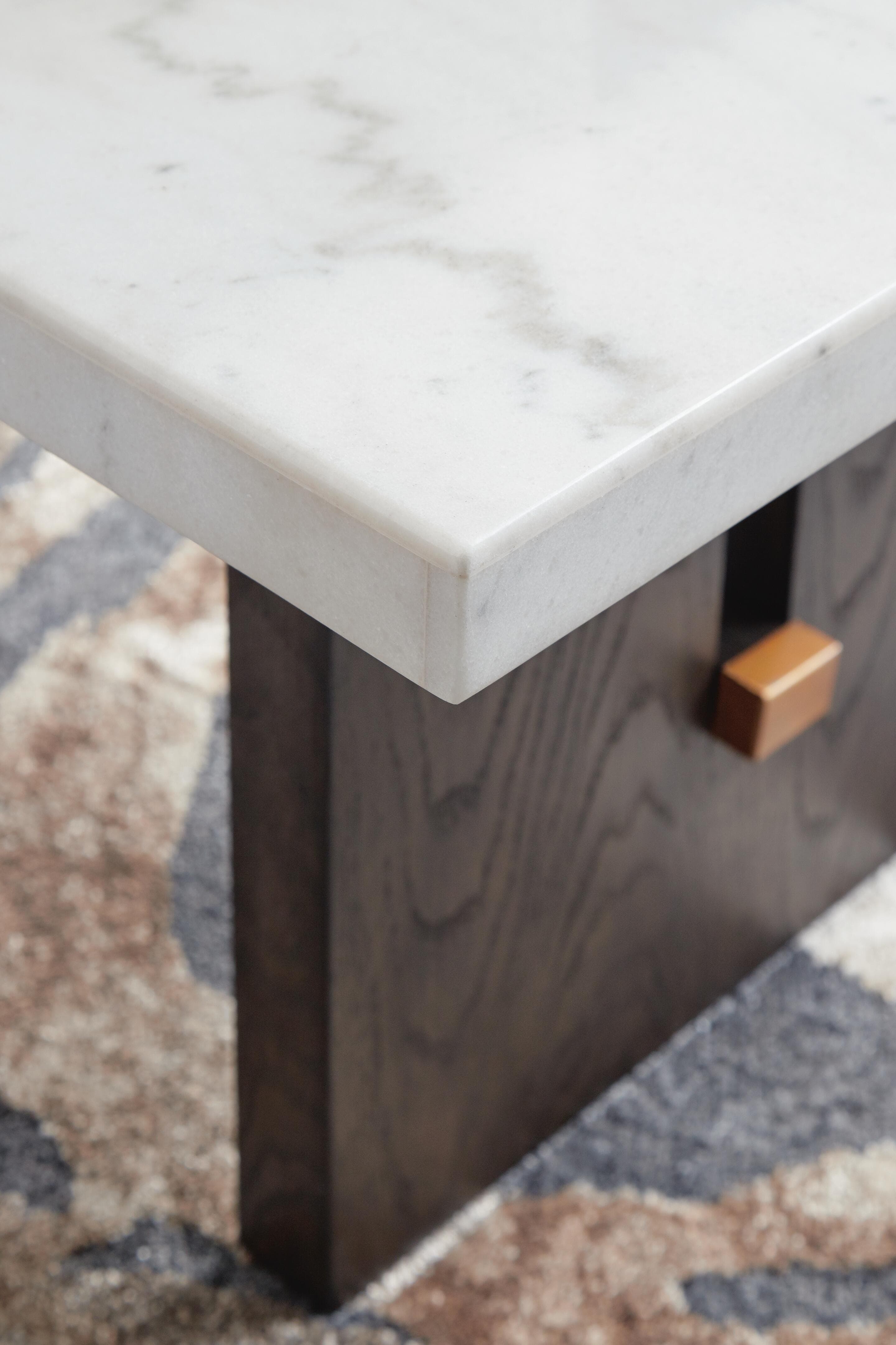 Burkhaus Coffee Table — White & Brown/Beige — view 7