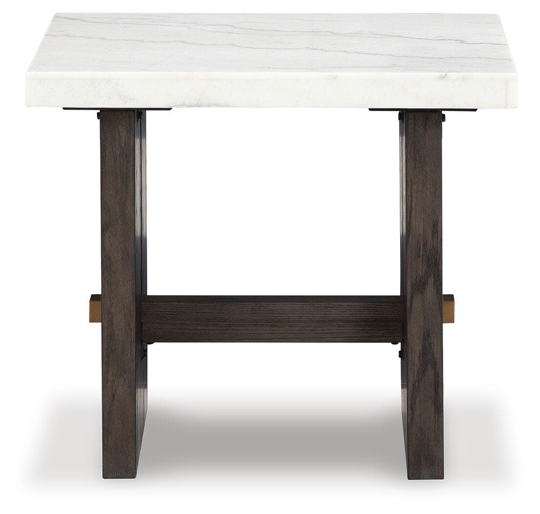 Burkhaus End Table — White & Brown/Beige — view 3