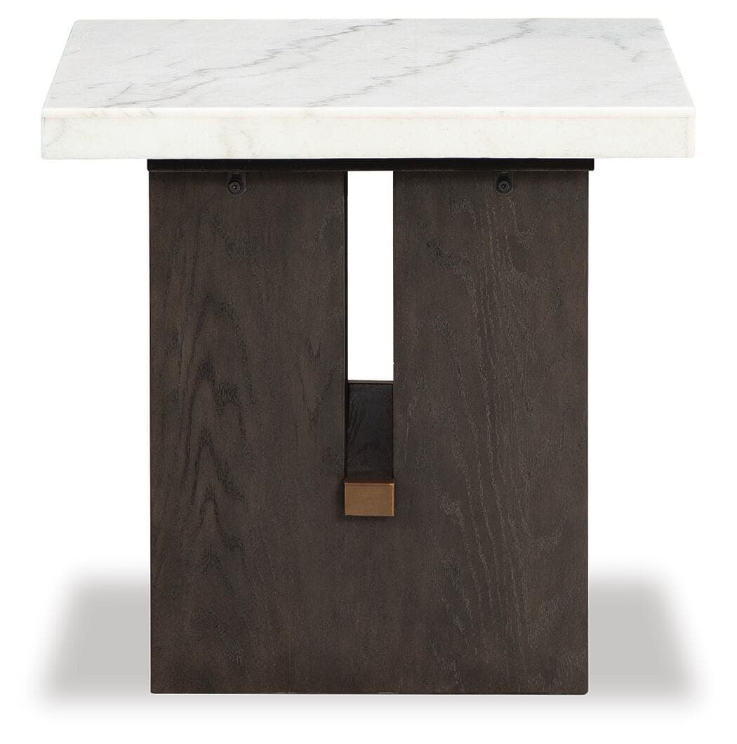 Burkhaus End Table — White & Brown/Beige — view 4