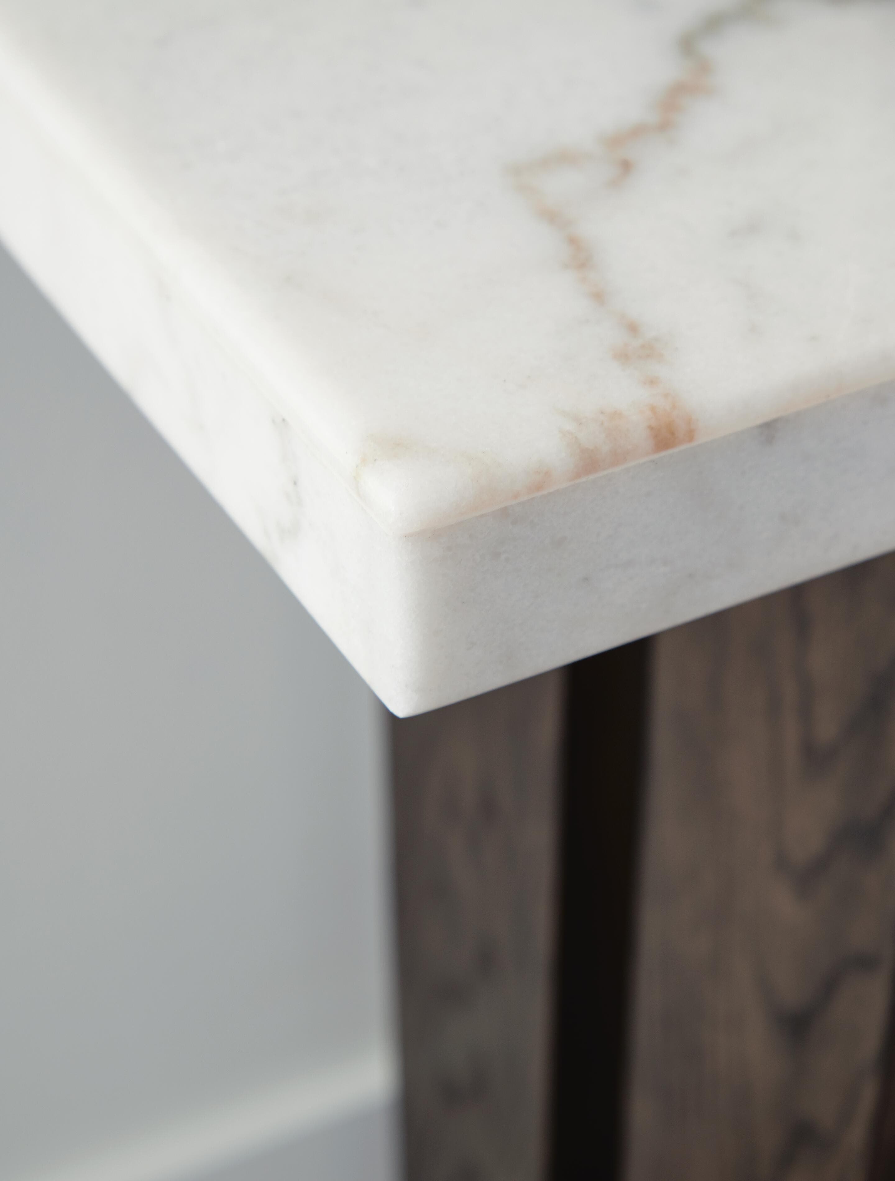 Burkhaus Sofa Table — White & Brown/Beige — view 7