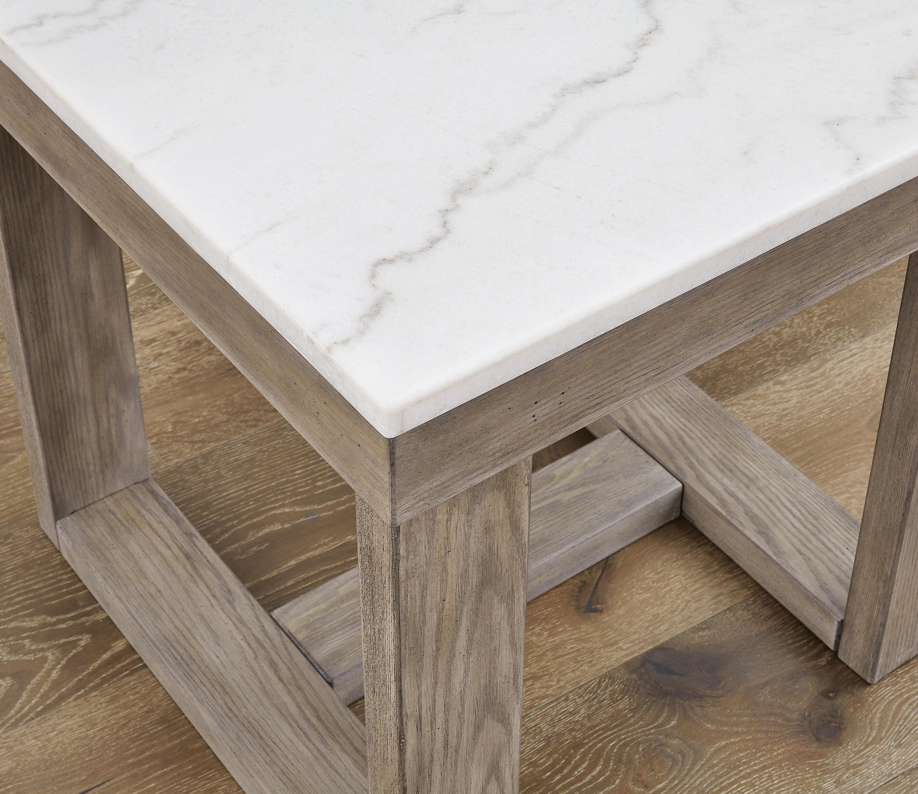 Loyaska End Table — White & Brown/Beige — view 6