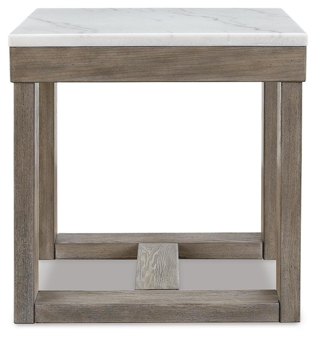 Loyaska End Table — White & Brown/Beige — view 4