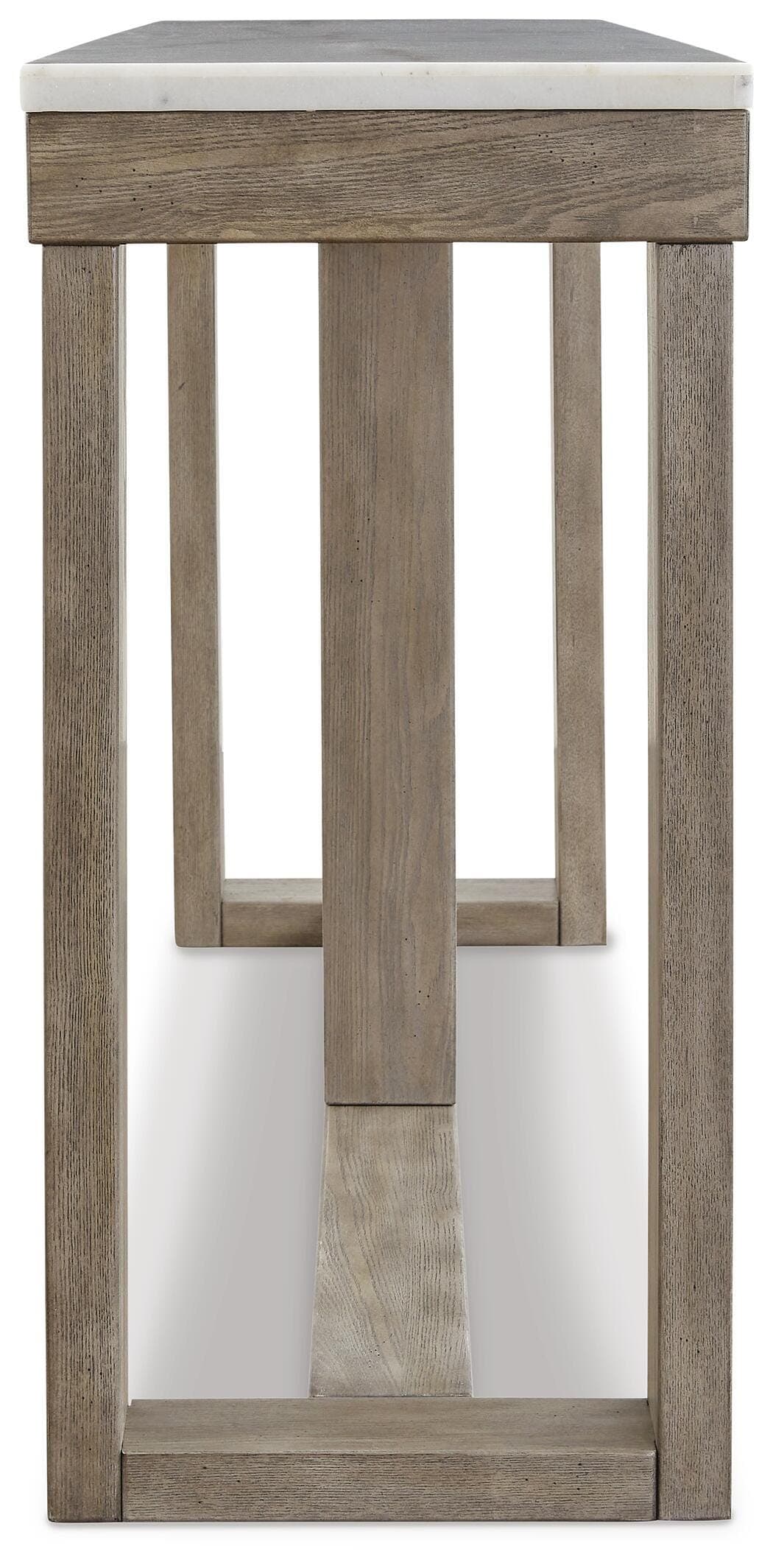 Loyaska Sofa Table — White & Brown/Beige — view 4
