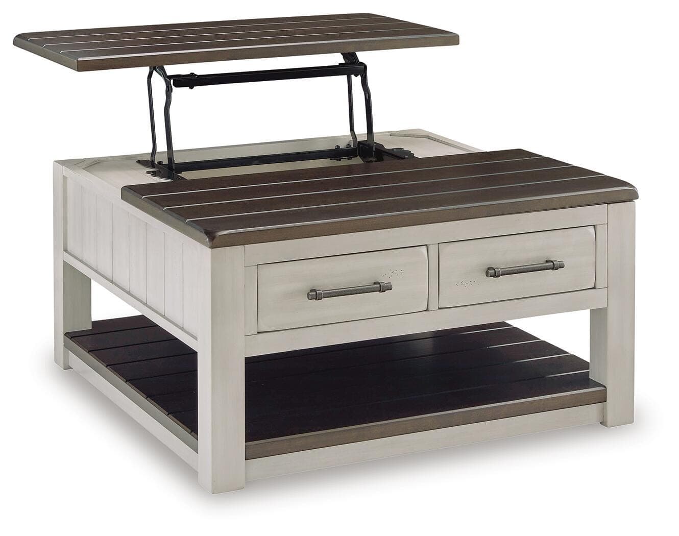 Darborn Lift-Top Coffee Table — Black/Gray & Brown/Beige — view 3