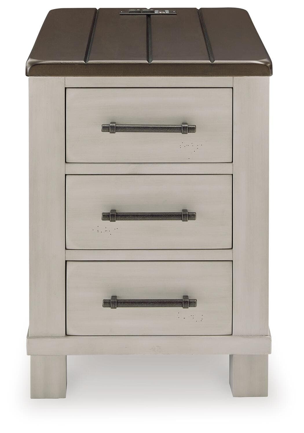 Darborn Chairside End Table — Black/Gray & Brown/Beige — view 4