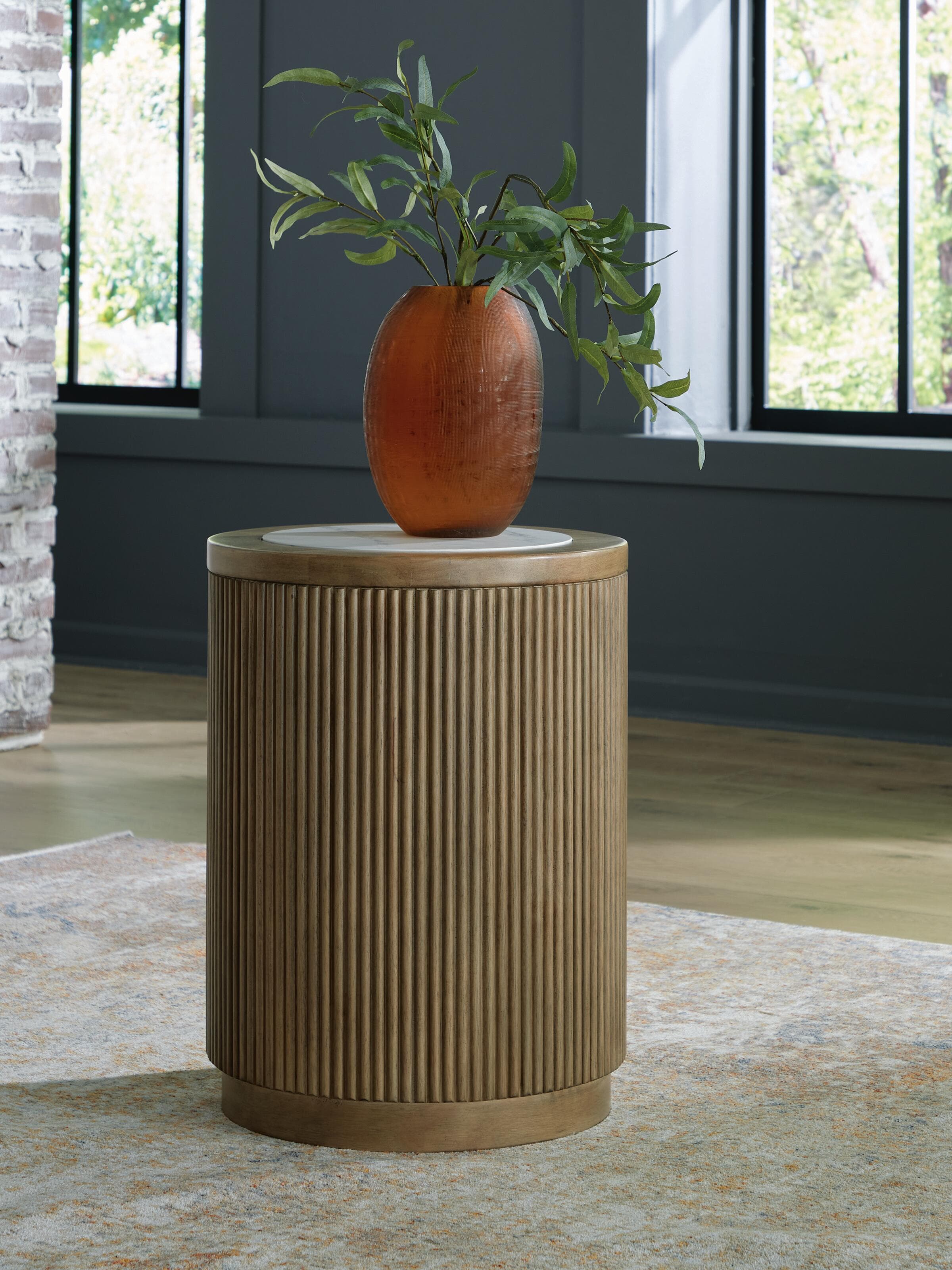 Camdill End Table — White & Brown/Beige — view 2