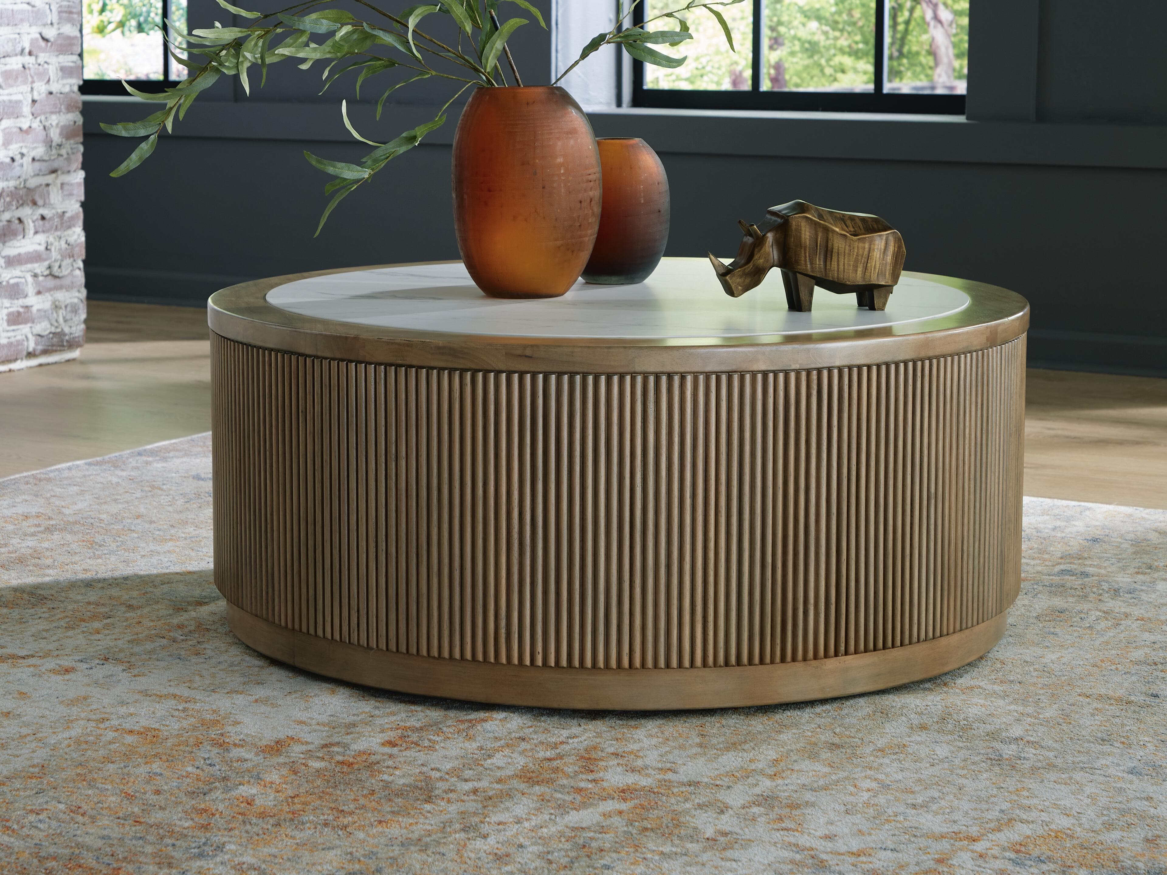 Camdill Coffee Table — White & Brown/Beige — view 2