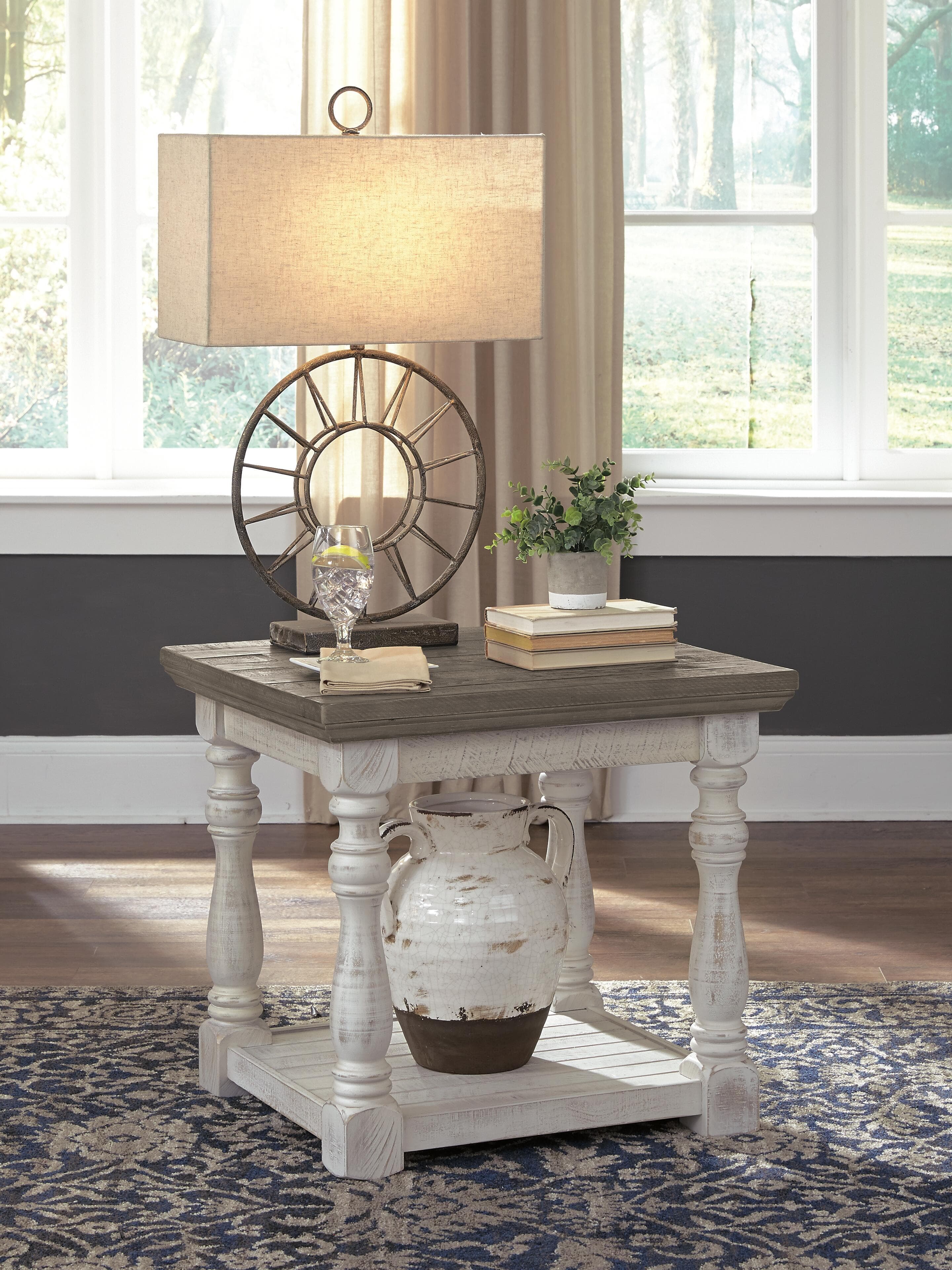 Havalance End Table — White & Brown/Beige — view 2