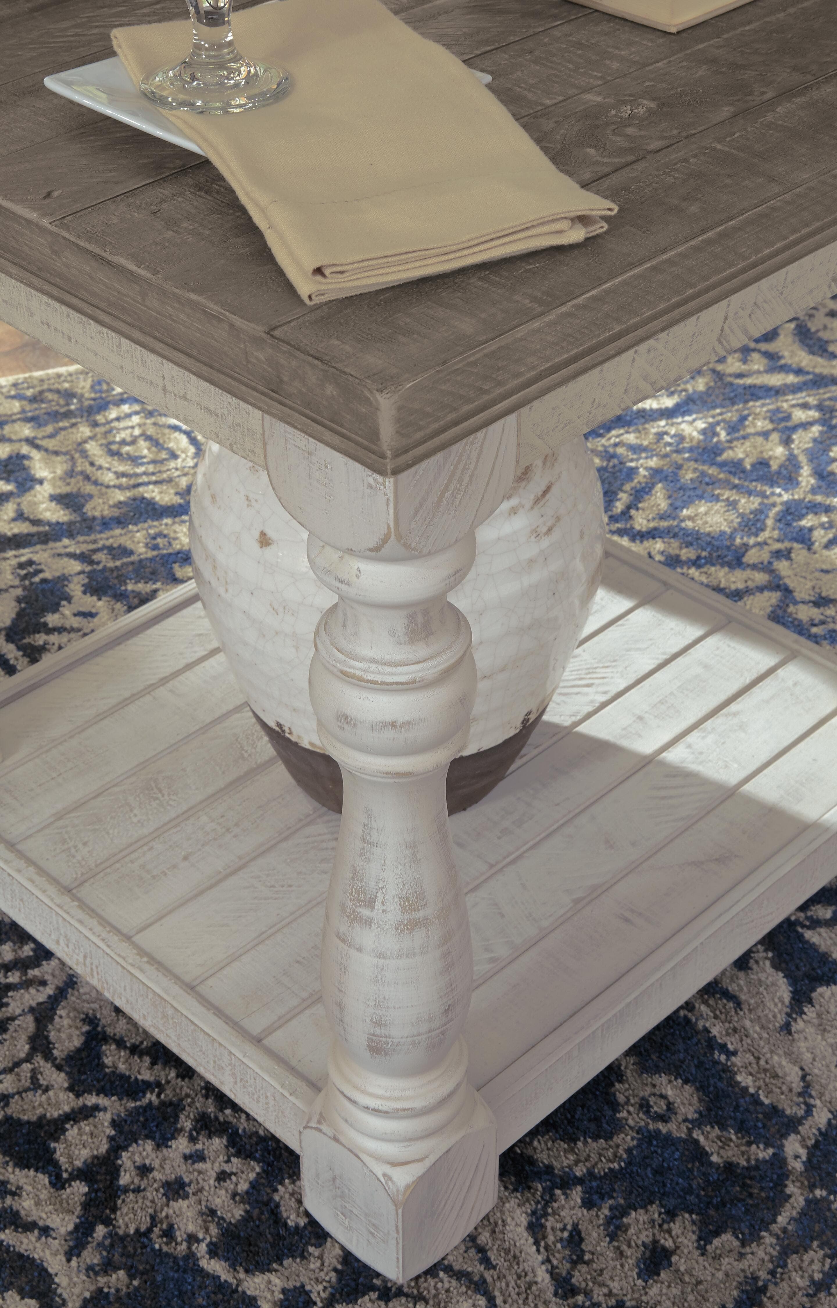 Havalance End Table — White & Brown/Beige — view 3