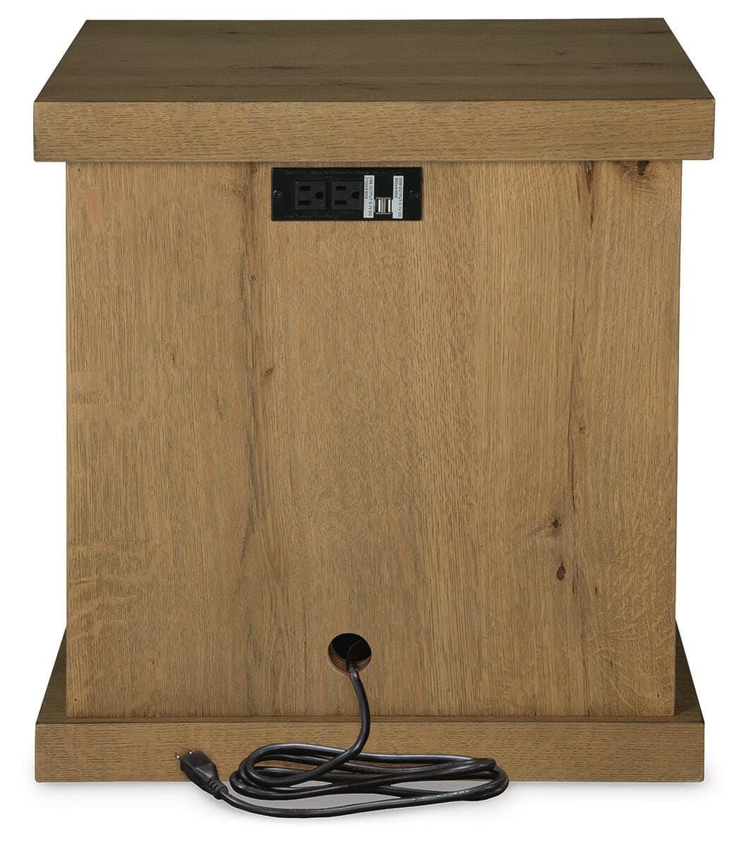 Brinstead Chairside End Table — Brown/Beige — view 5