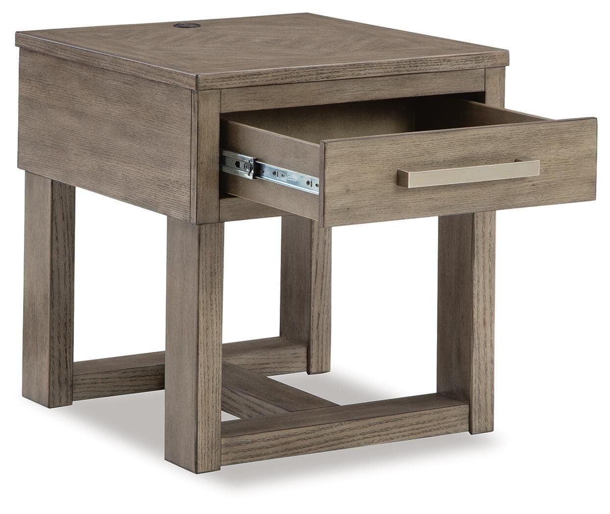 Loyaska End Table — Brown/Beige — view 3