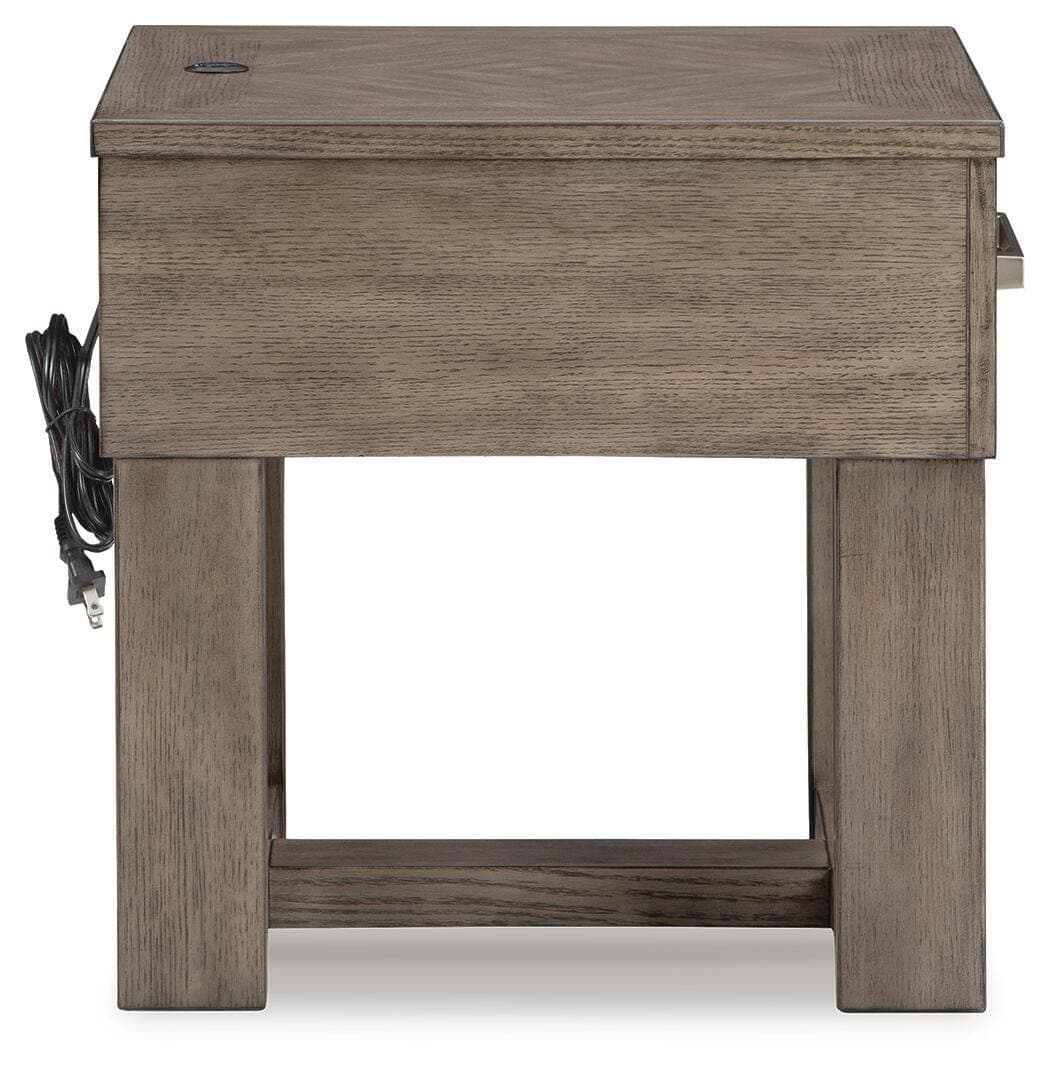Loyaska End Table — Brown/Beige — view 5