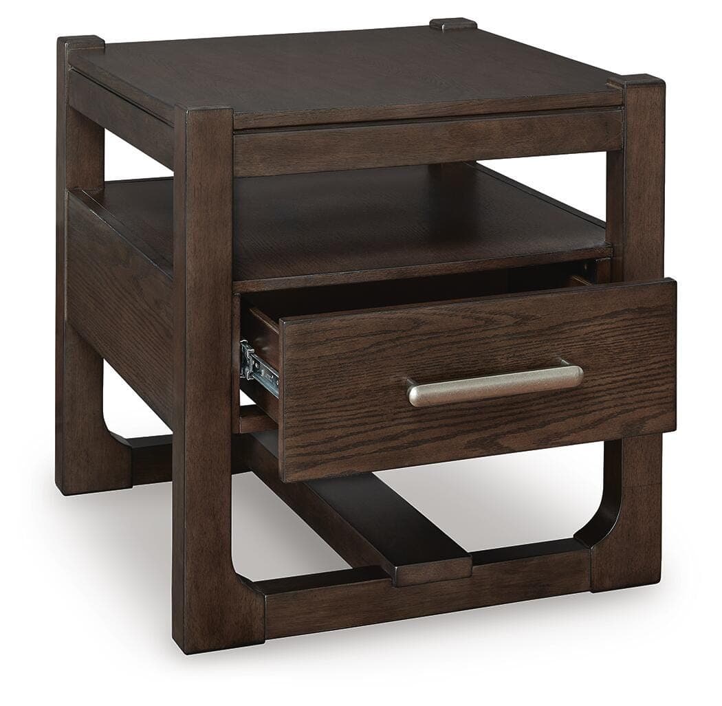 Breckington End Table — Brown/Beige — view 4