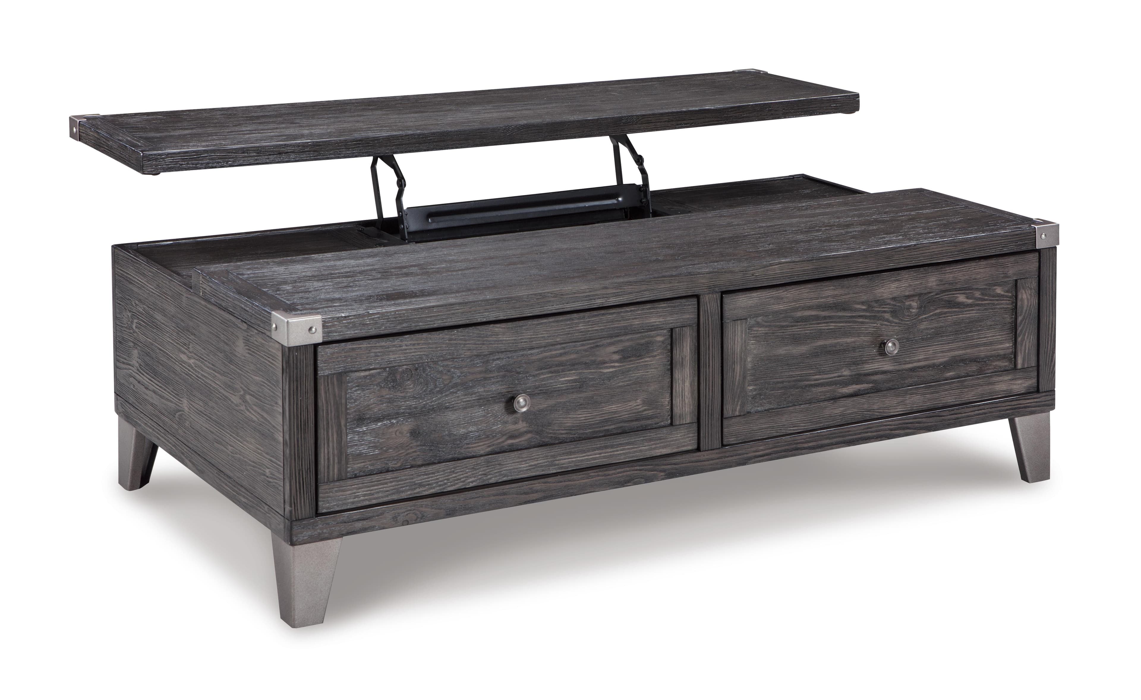 Todoe Coffee Table with Lift Top — Black/Gray — view 5
