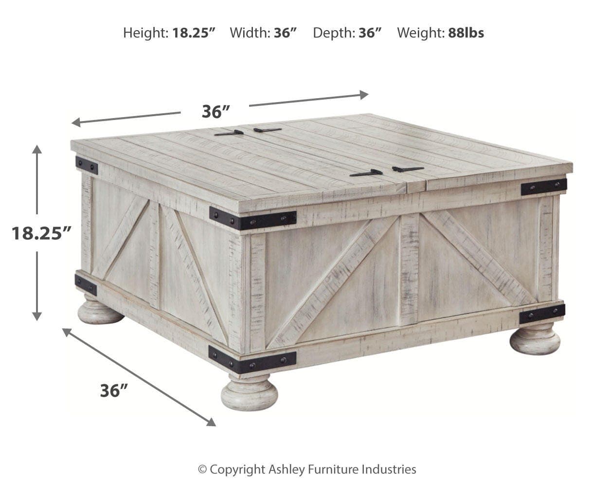 Carynhurst Coffee Table — White — view 4