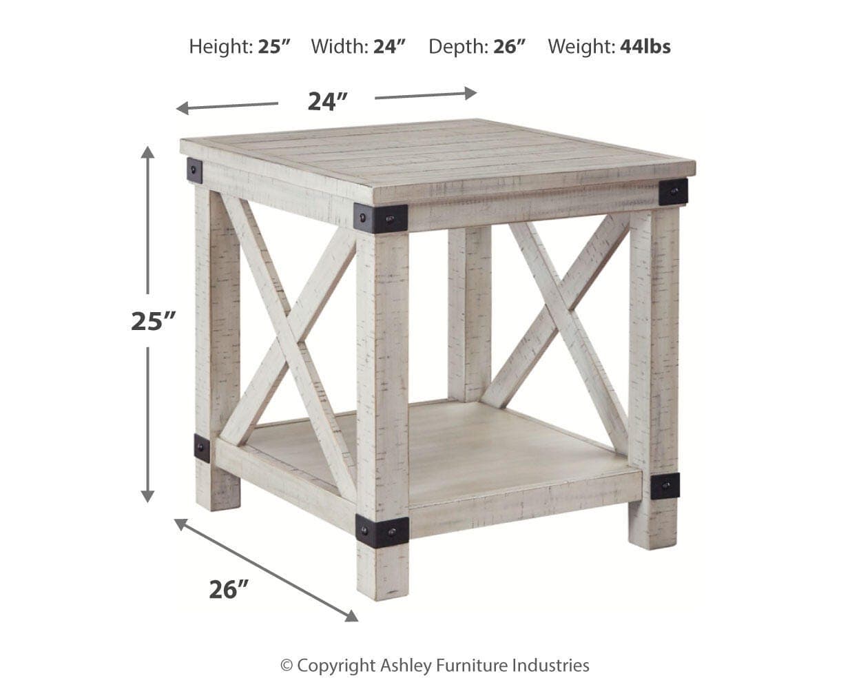 Carynhurst End Table — White — view 4