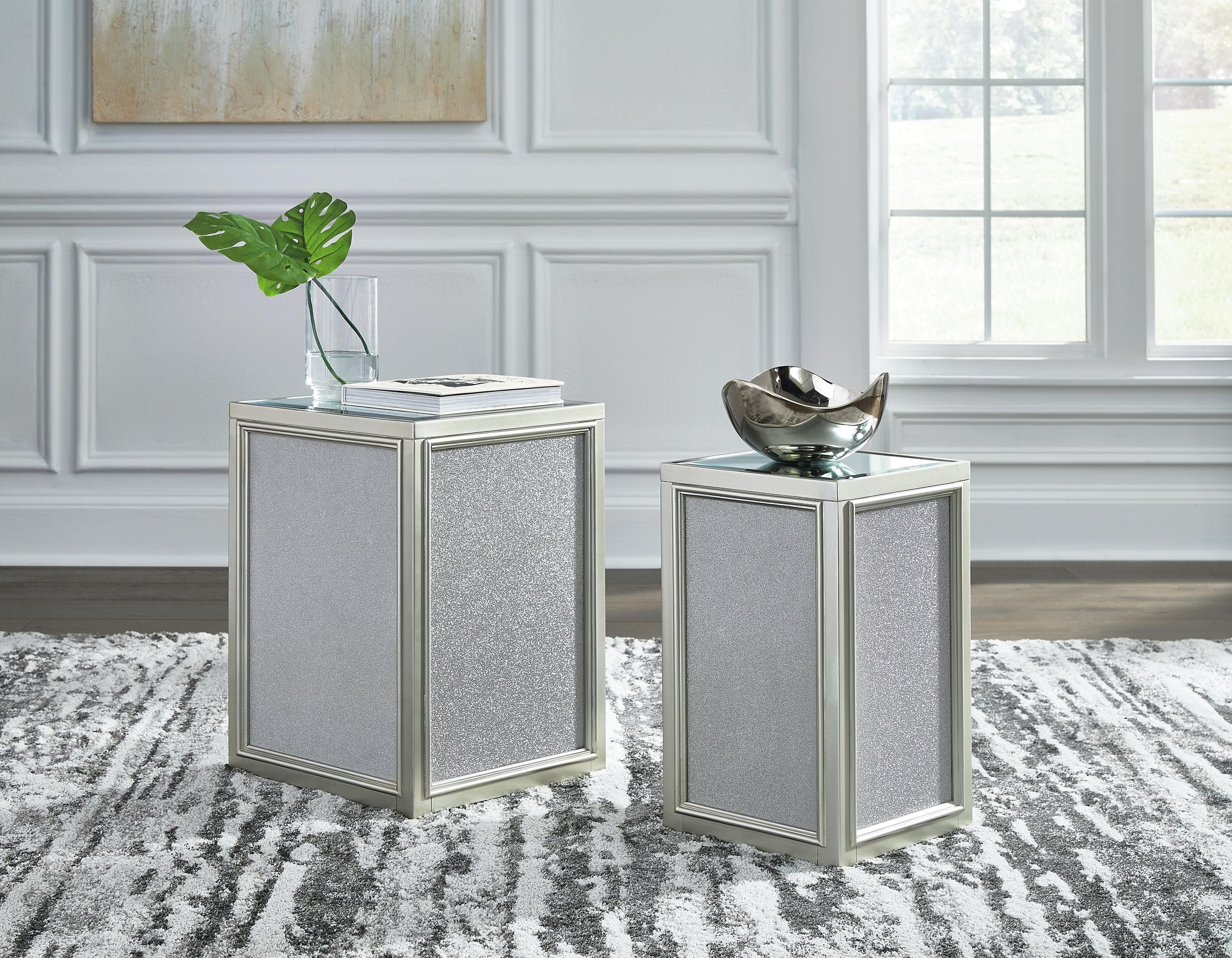 Traleena Nesting End Table (Set of 2) — Metallic — view 2