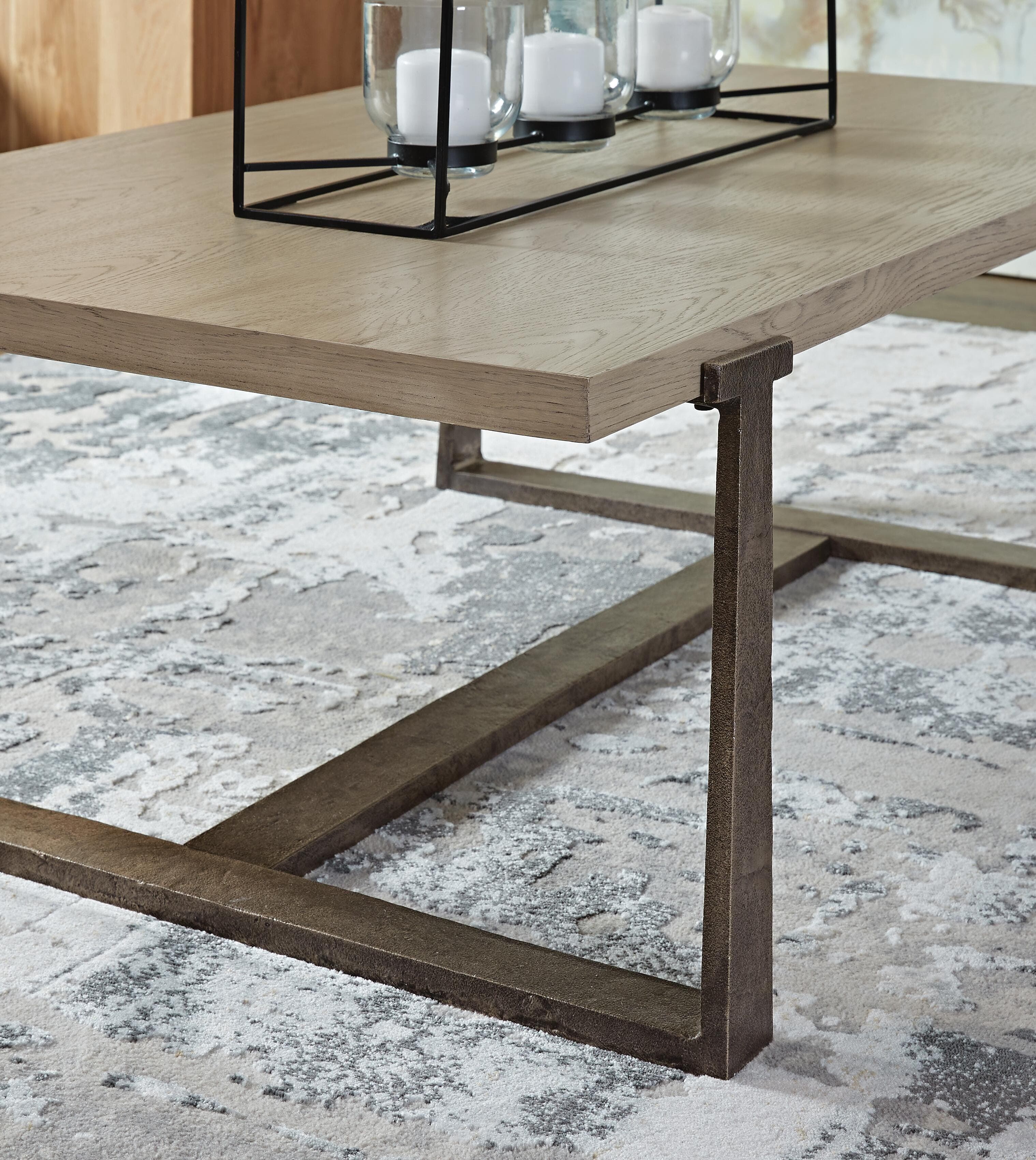 Dalenville Coffee Table — Metallic, Black/Gray & Brown/Beige — view 6