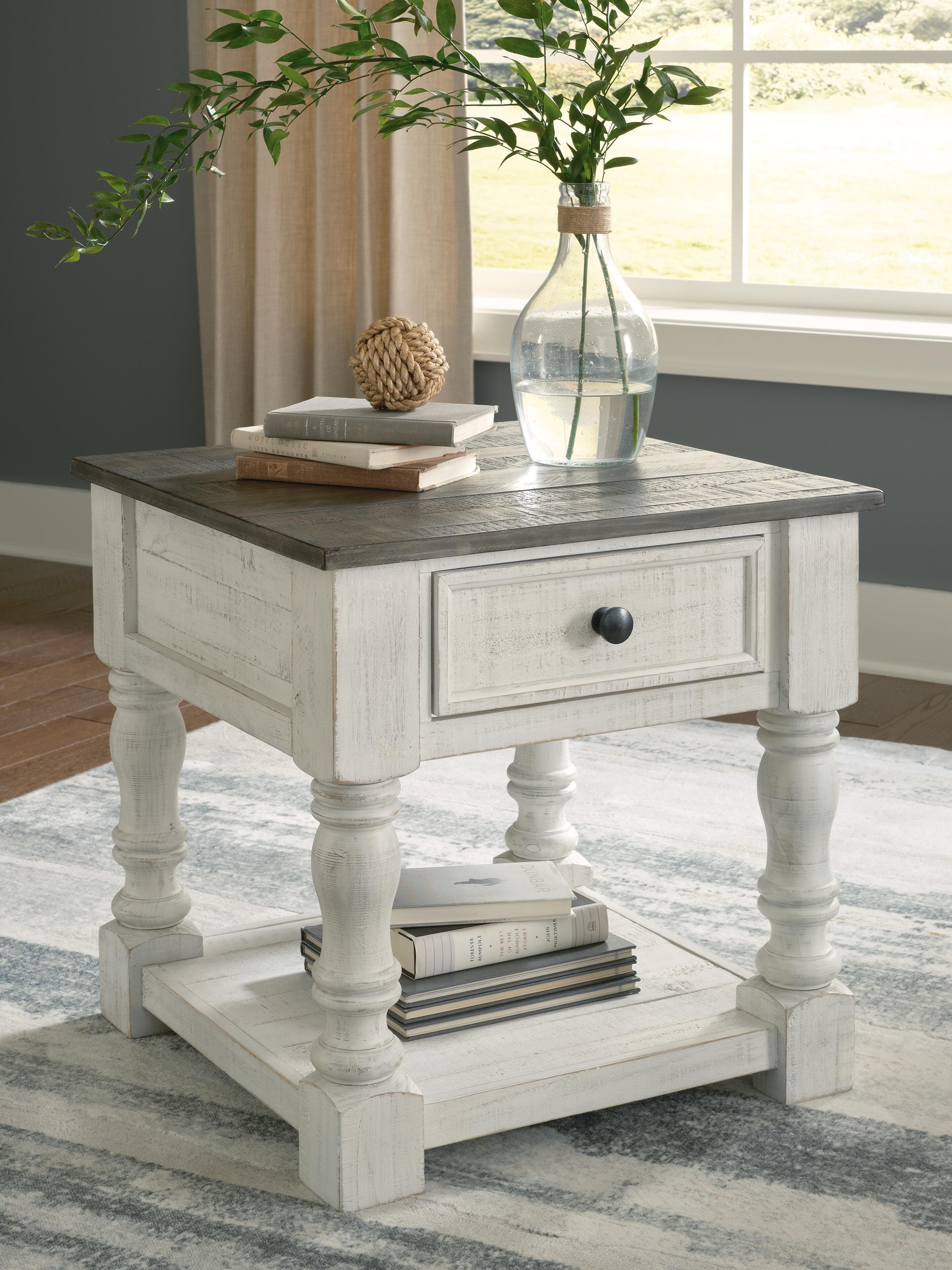 Havalance End Table — White & Black/Gray — view 2