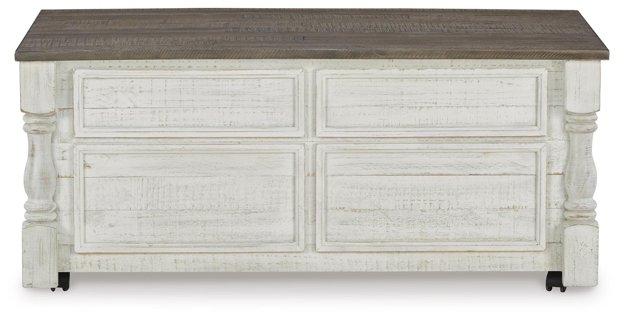 Havalance Lift-Top Coffee Table — White & Black/Gray — view 6