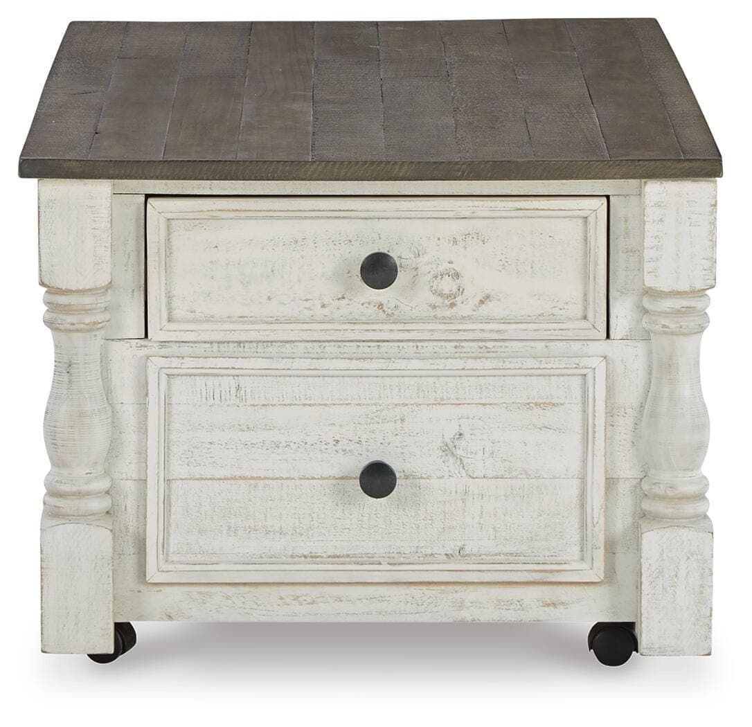 Havalance Lift-Top Coffee Table — White & Black/Gray — view 5