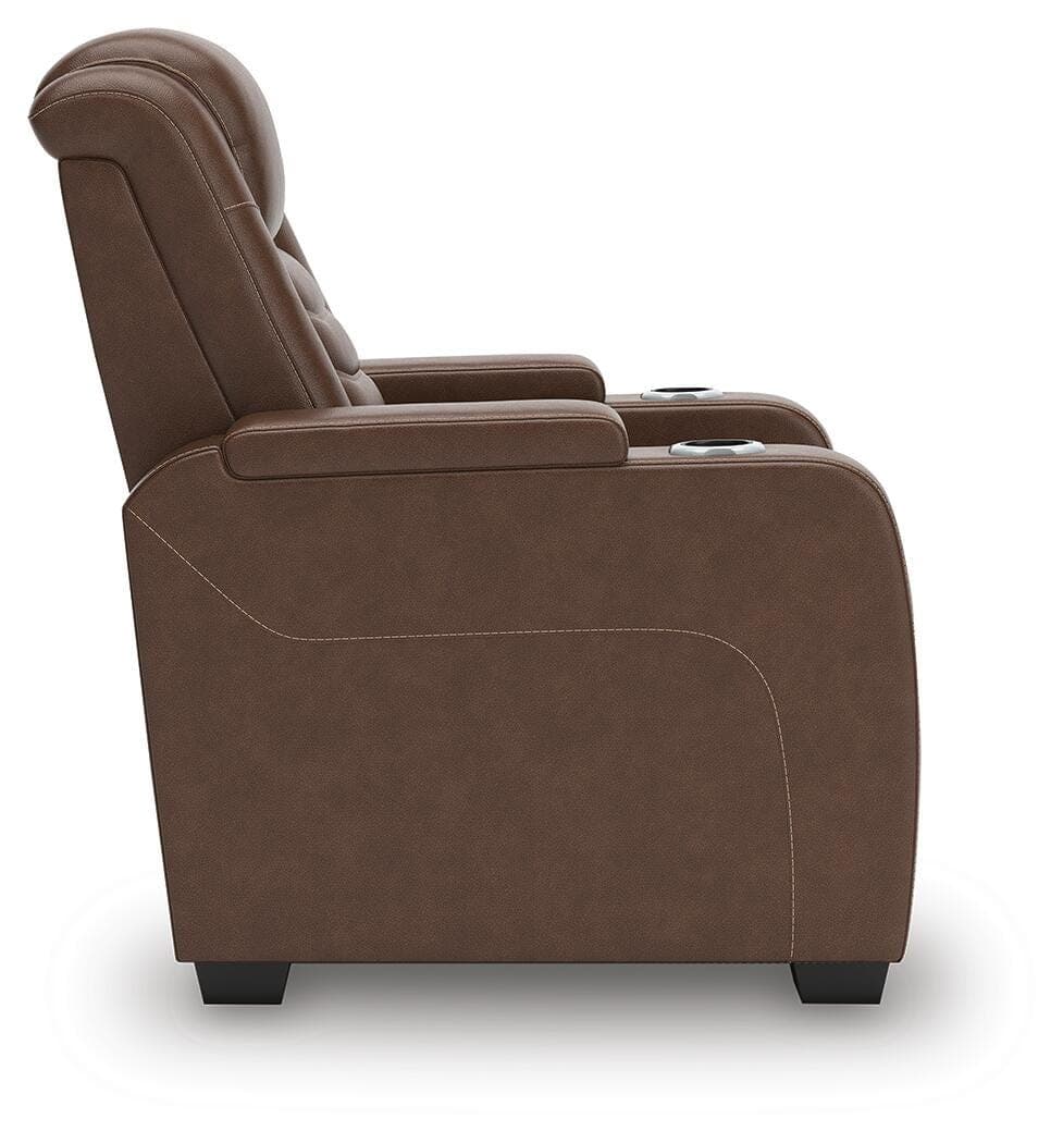 High Impact Power Recliner — Brown/Beige — view 7