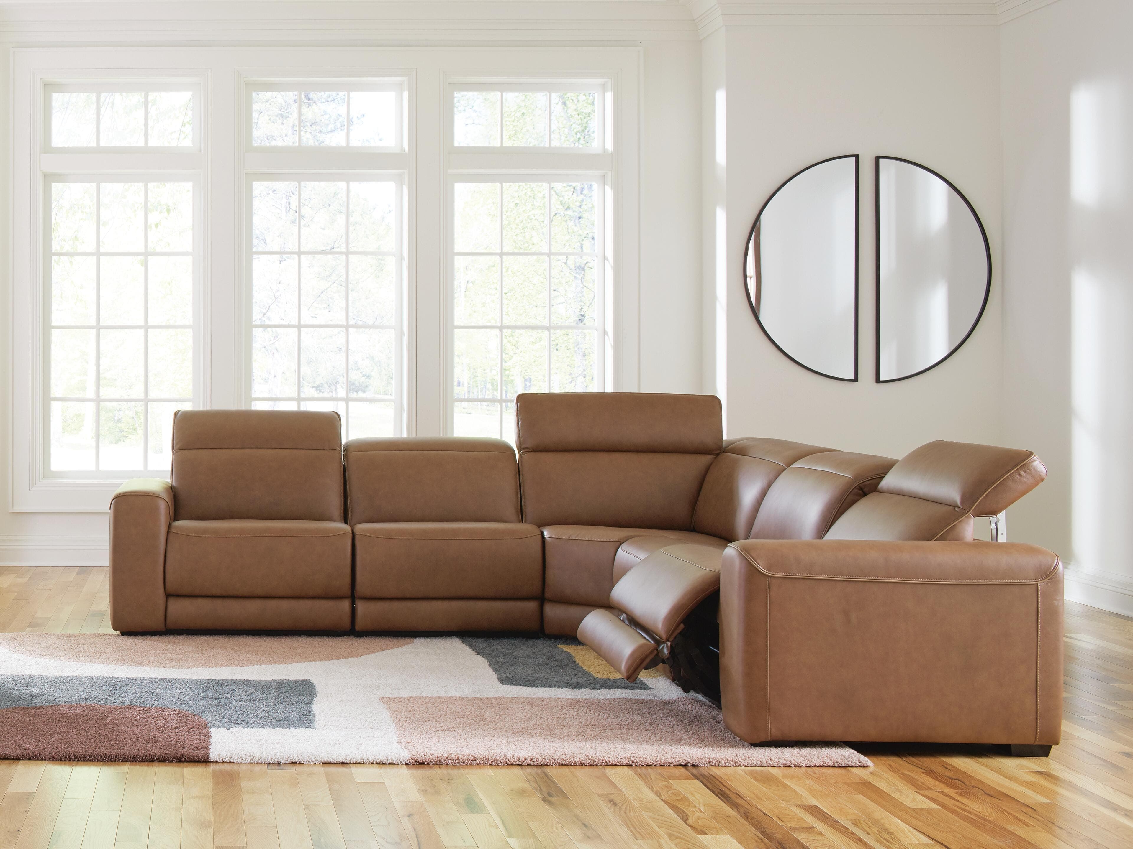 Rally-Up 5-Piece Power Reclining Sectional — Caramel — view 2