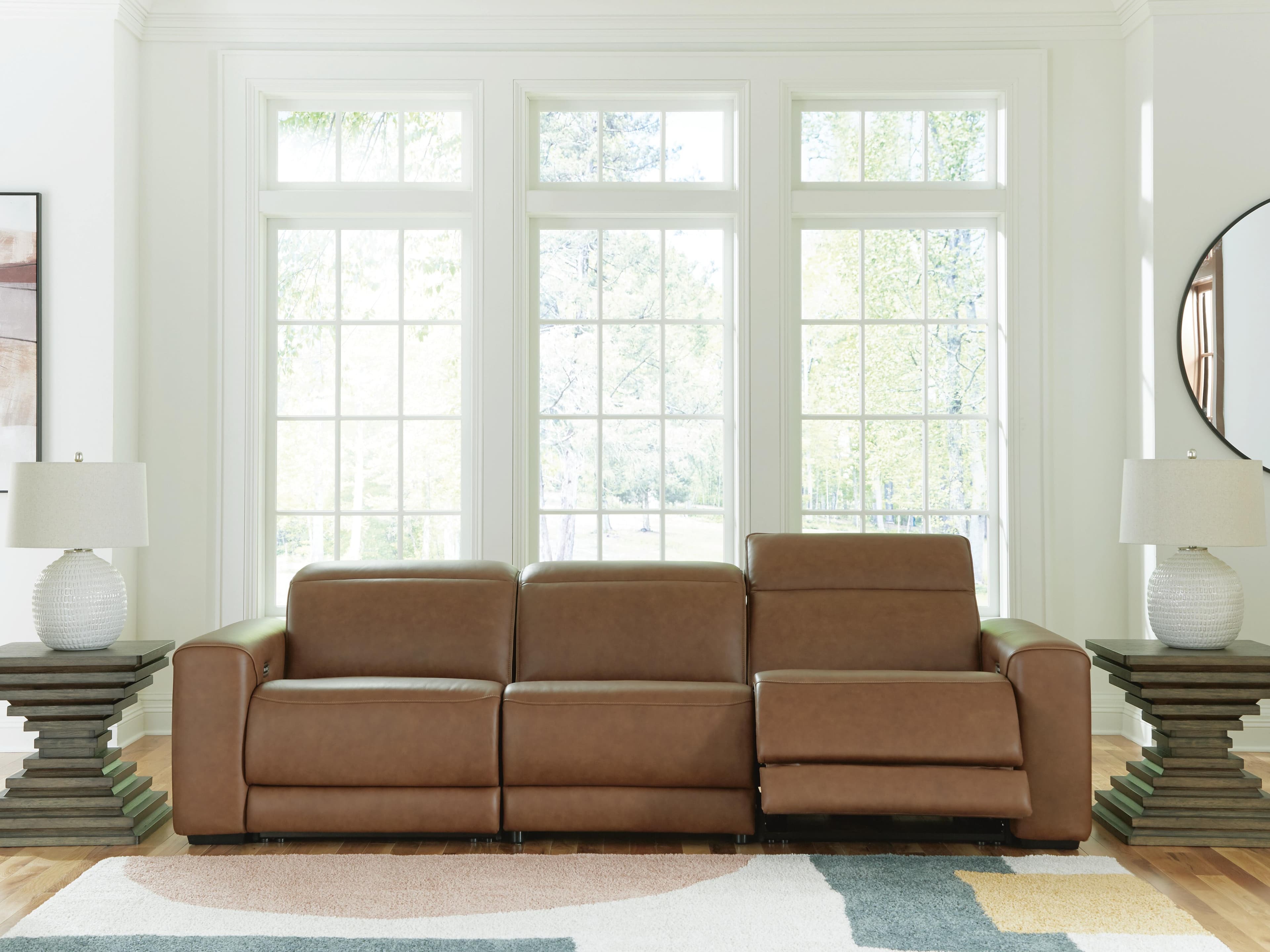 Rally-Up 3-Piece Power Reclining Sectional Sofa — Caramel — view 2